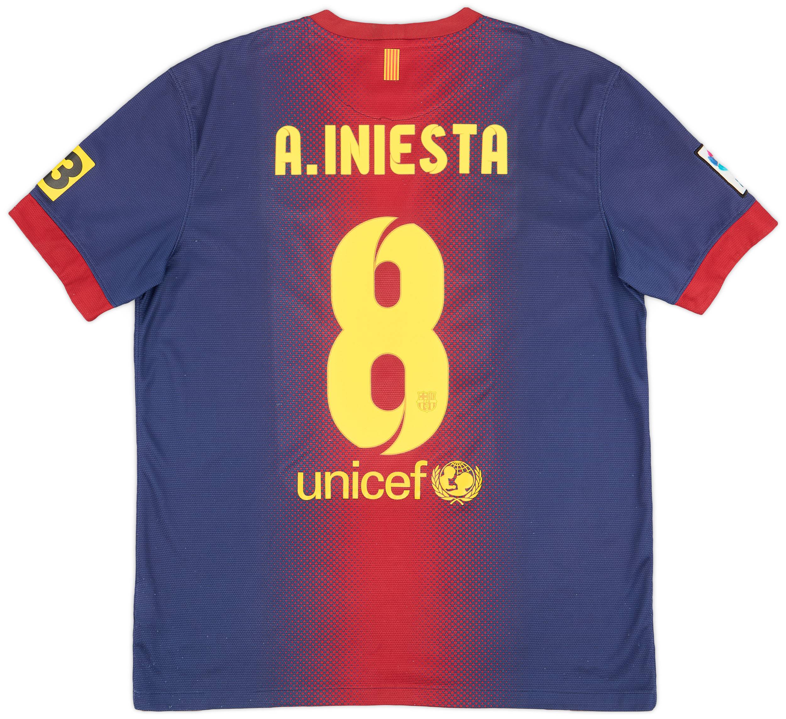 2012-13 Barcelona Home Shirt A.Iniesta #8 - 8/10 - (L)
