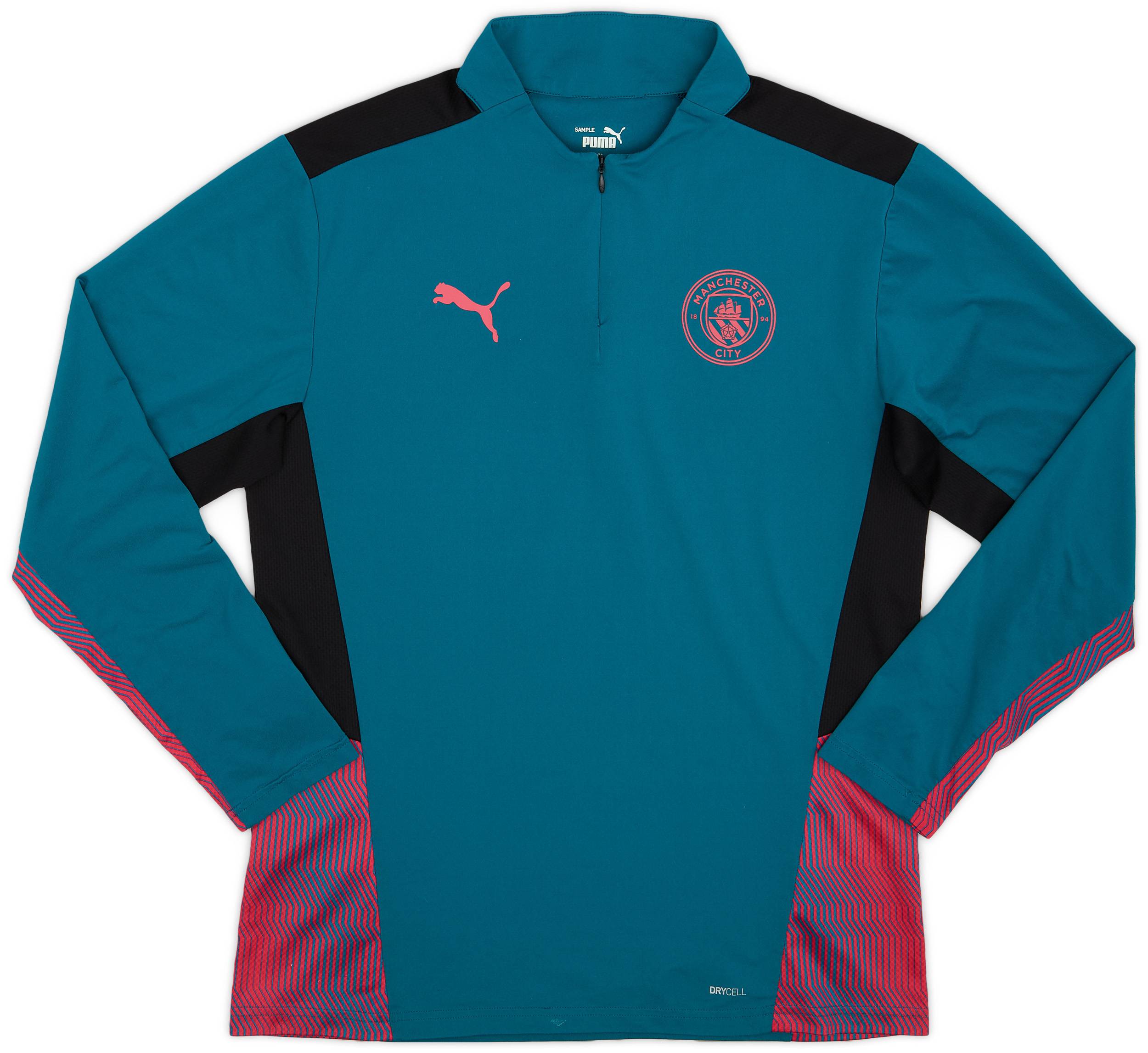 2021-22 Manchester City Prototype Puma 1/4 Zip Training Top - 8/10 - (M)