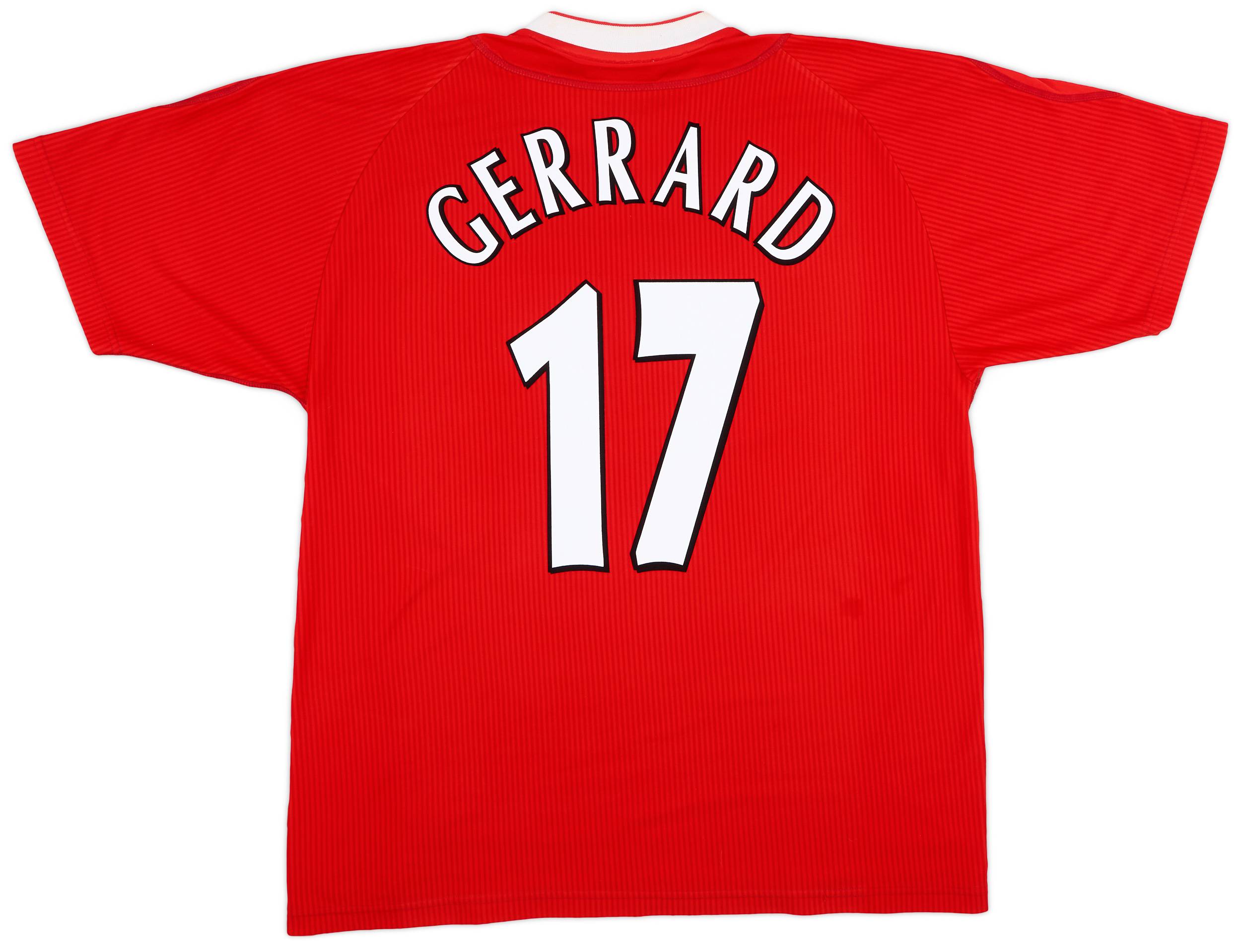 2002-04 Liverpool Home Shirt Gerrard #17 - 6/10 - (L)
