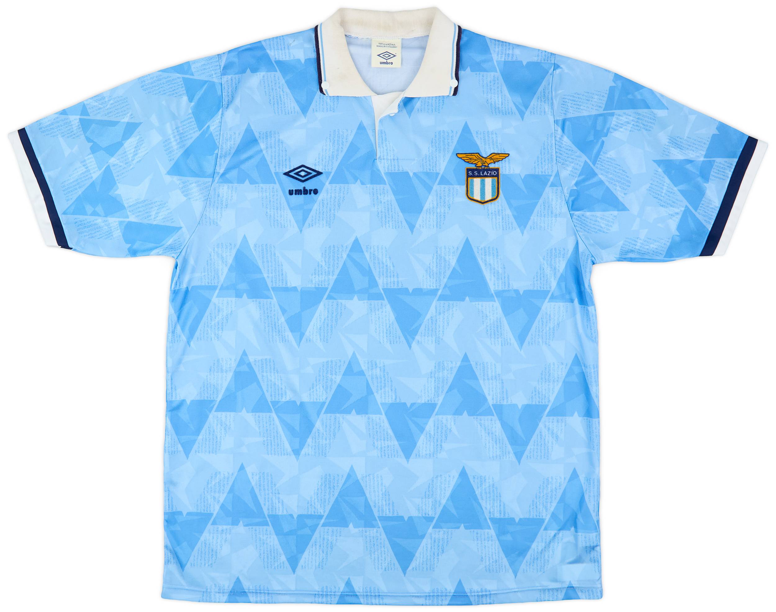 1989-91 Lazio Home Shirt - 8/10 - (L)
