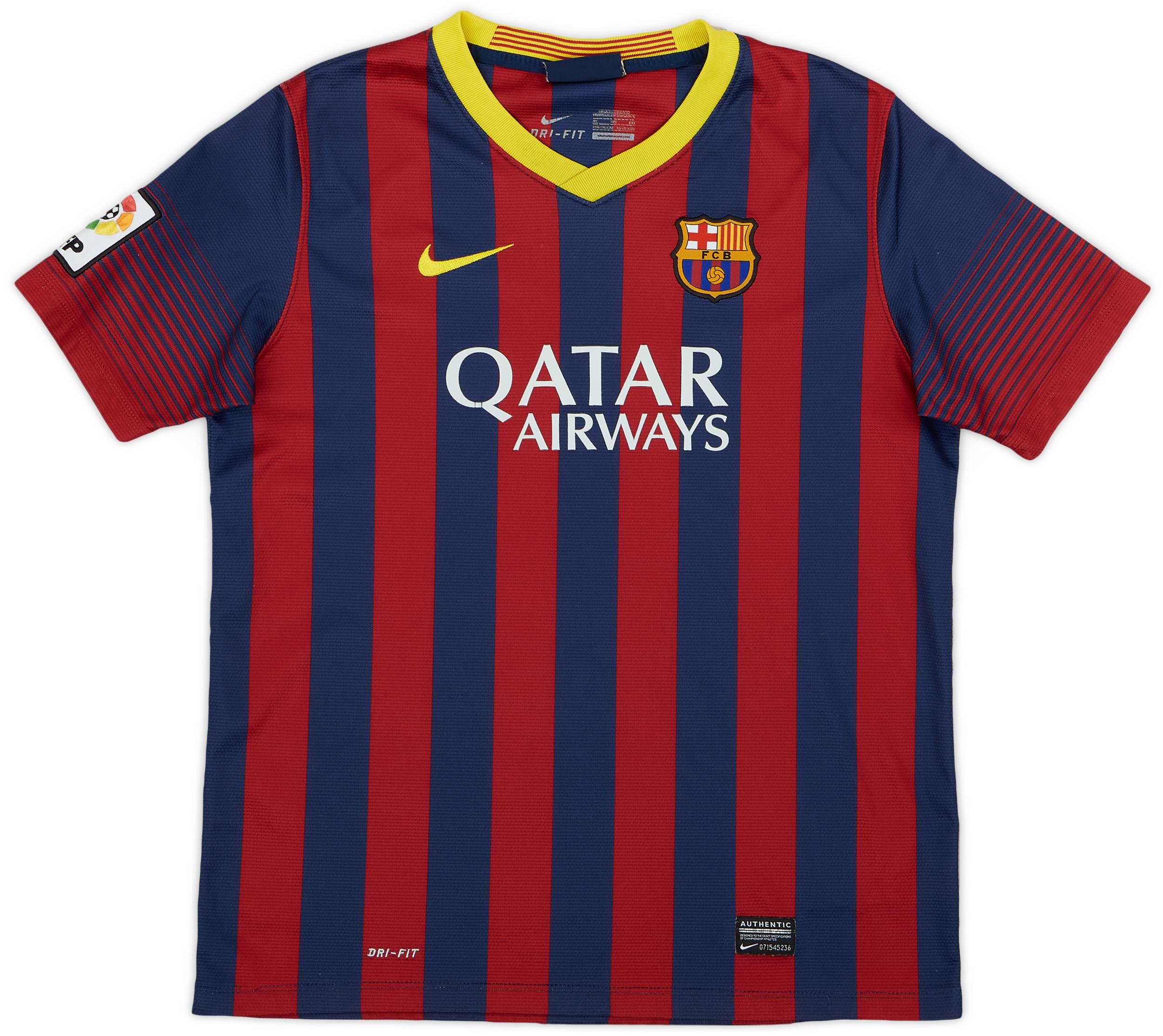 2013-14 Barcelona Home Shirt - 7/10 - (XL.Boys)
