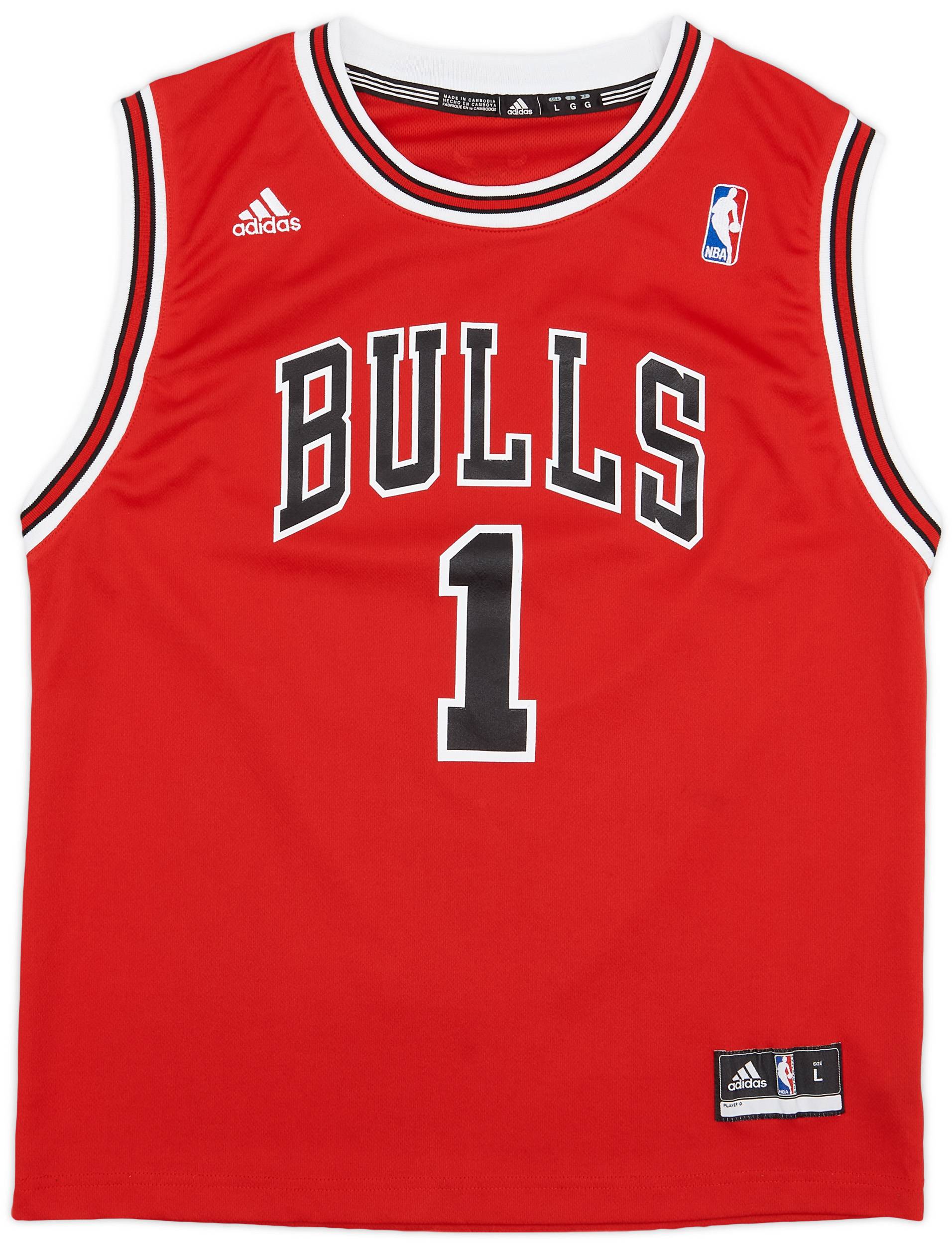 2010-14 Chicago Bulls Rose #1 adidas Away Jersey - 8/10 - (L.Boys)
