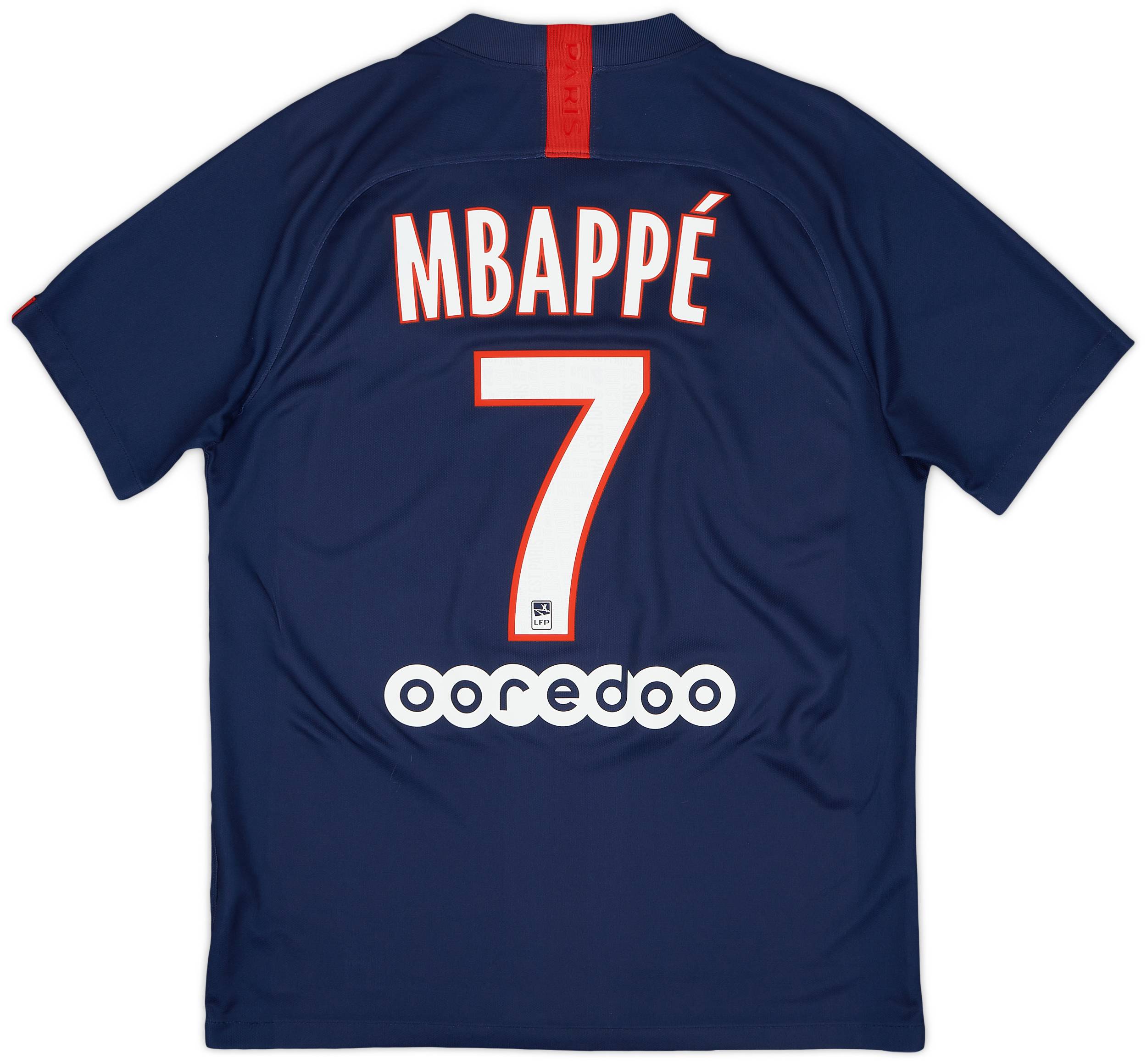 2019-20 Paris Saint-Germain Home Shirt Mbappe #7 - 5/10 - (M)