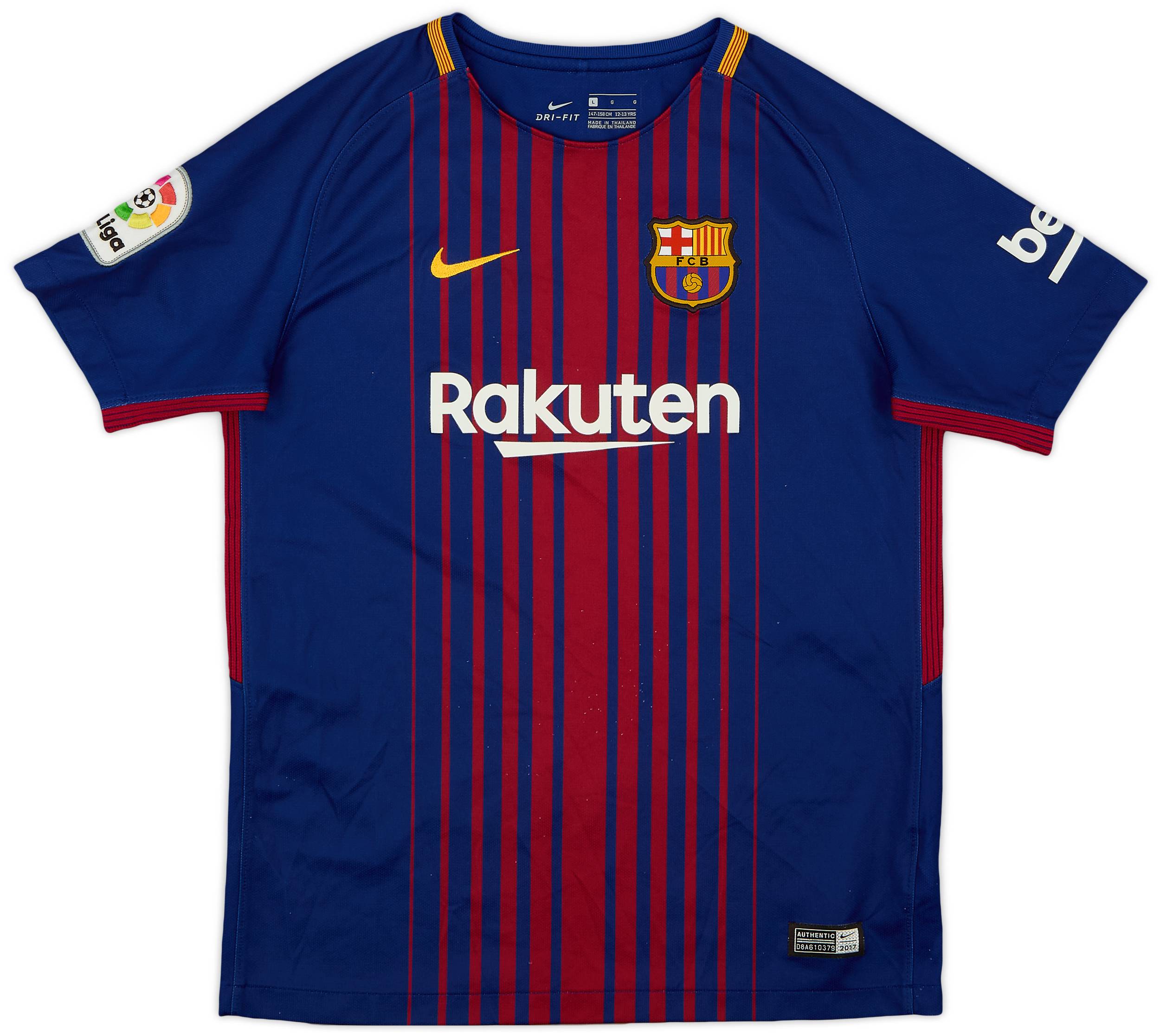 2017-18 Barcelona Home Shirt - 7/10 - (L.Boys)