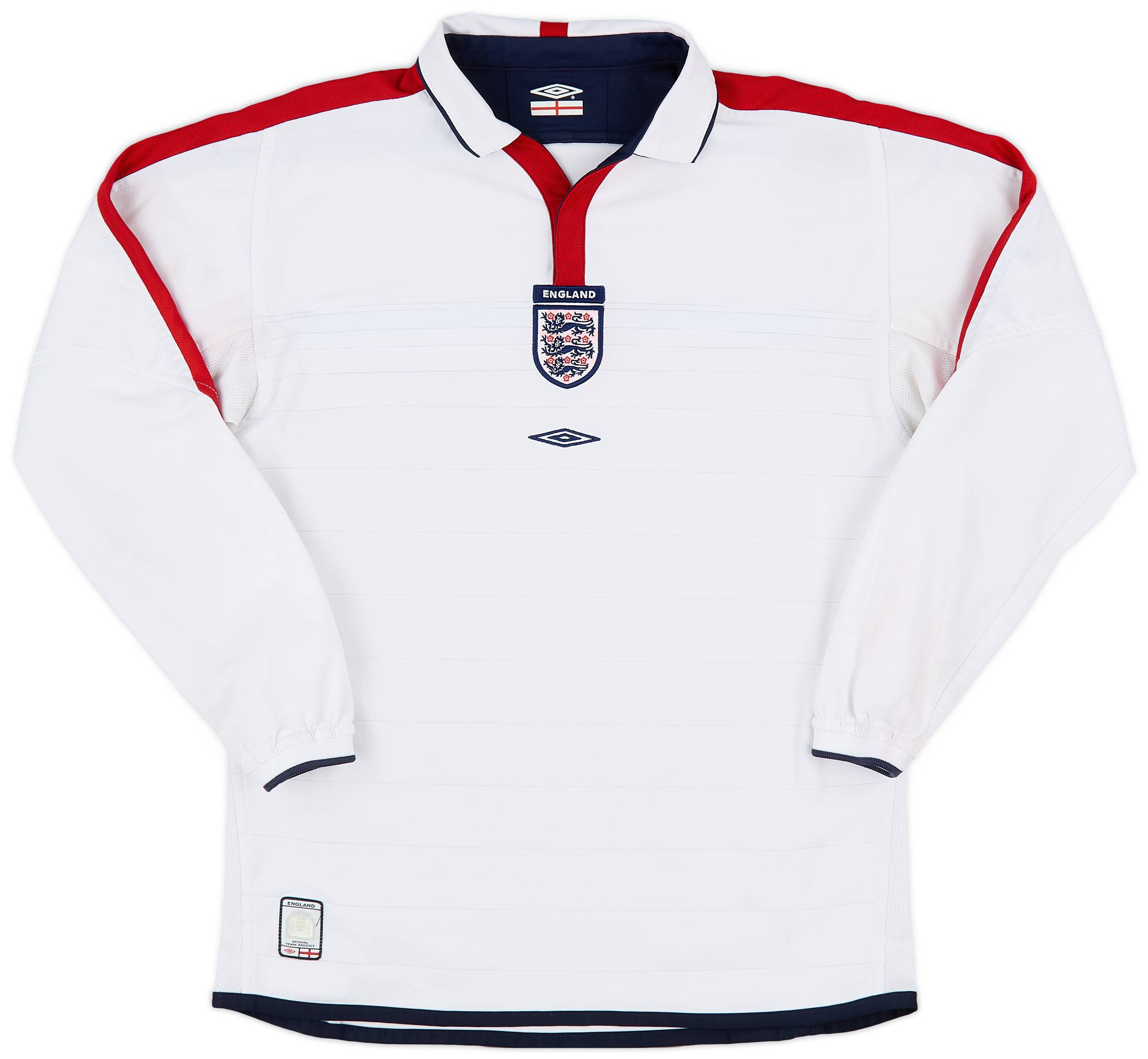 ホットセール - アートトラベルシューズ 2003-05 England Home L/S Shirt - 8/10 - (S) トップス