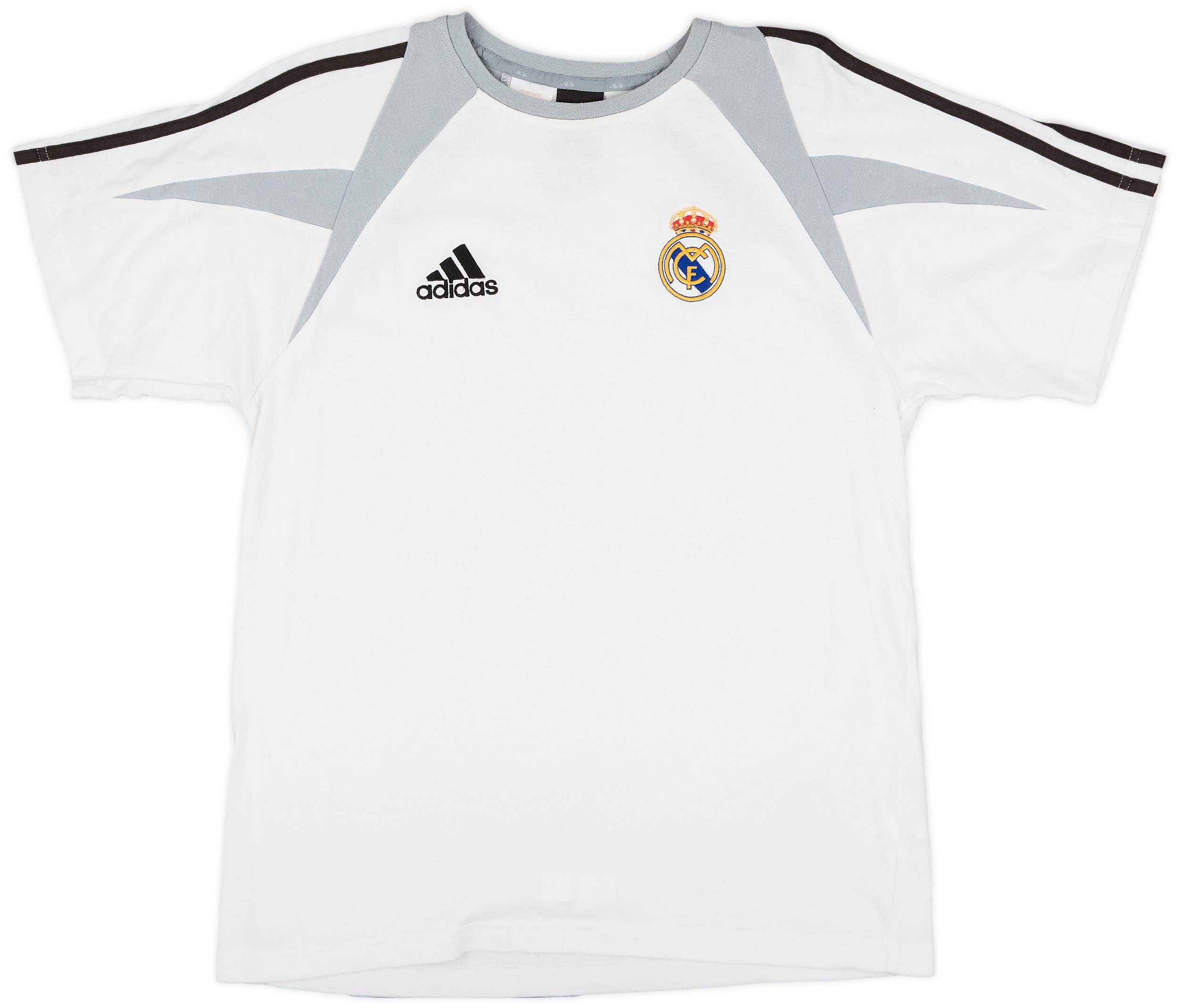 2004-05 Real Madrid adidas Cotton Tee - 5/10 - (XL.Boys)