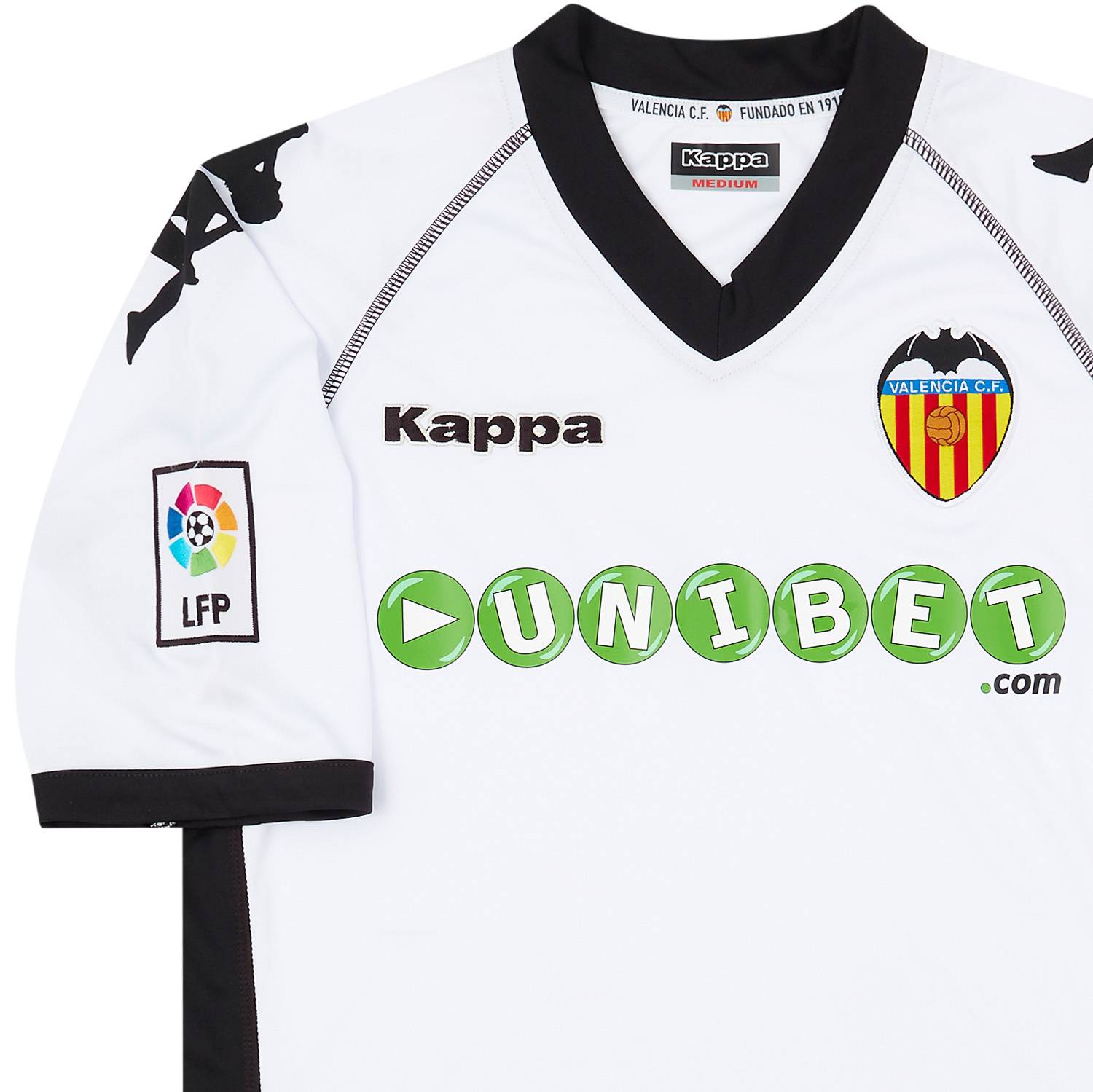 Valencia Home football shirt 2010 - 2011 mens kappa white