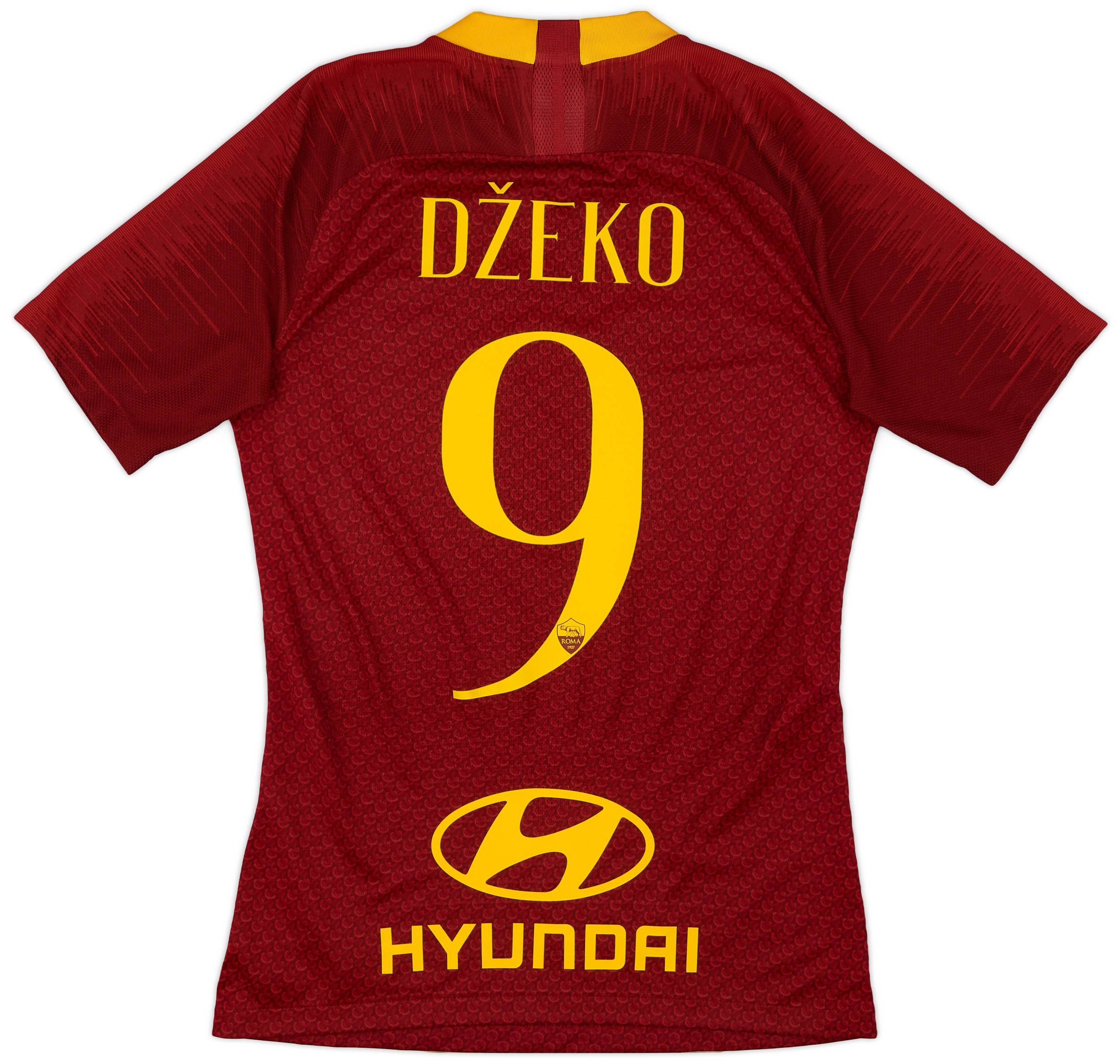 2018-19 Roma Authentic Home Shirt Dzeko #9 - 10/10 - (S)