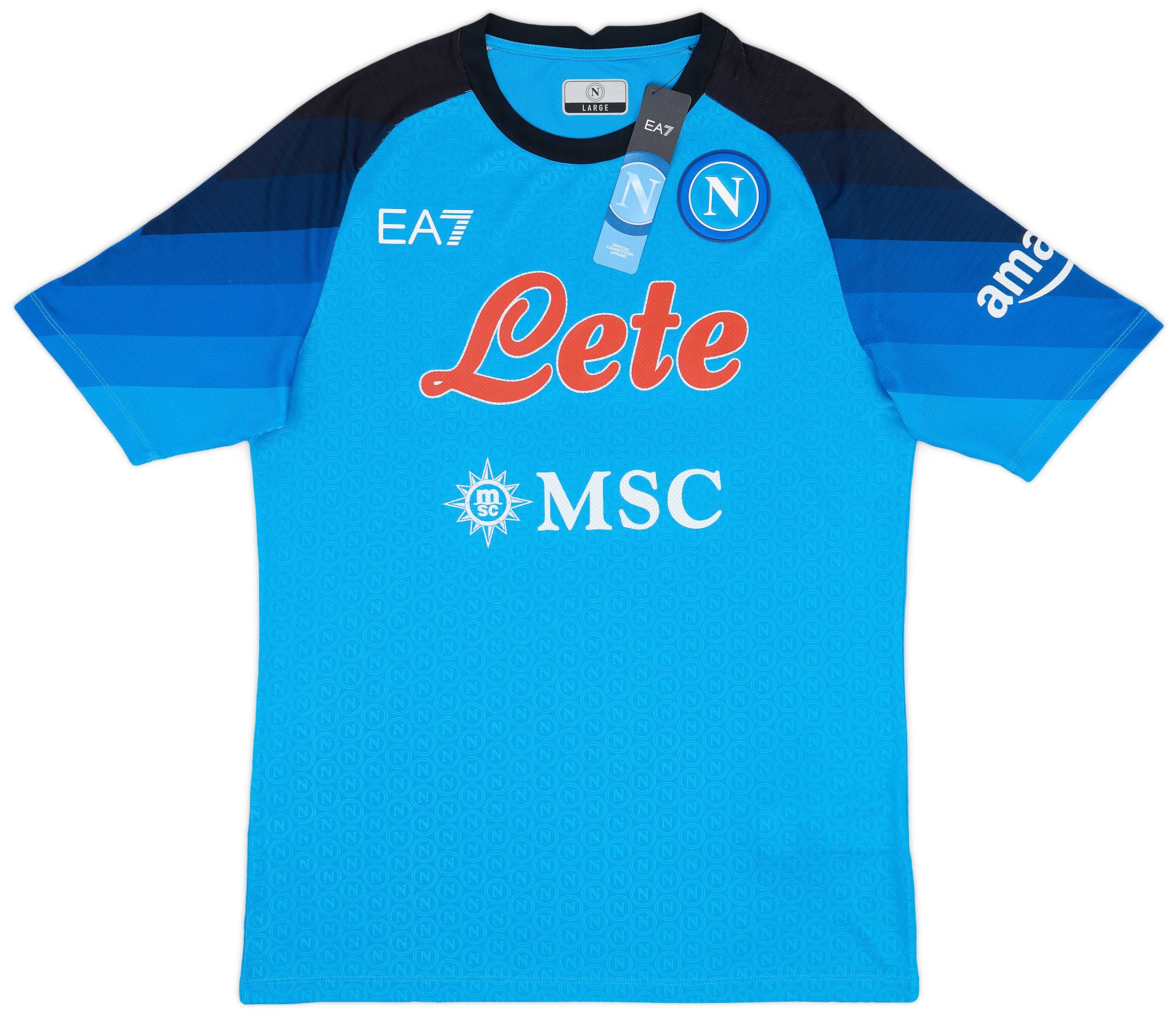 2022 23 Napoli Authentic Home Shirt
