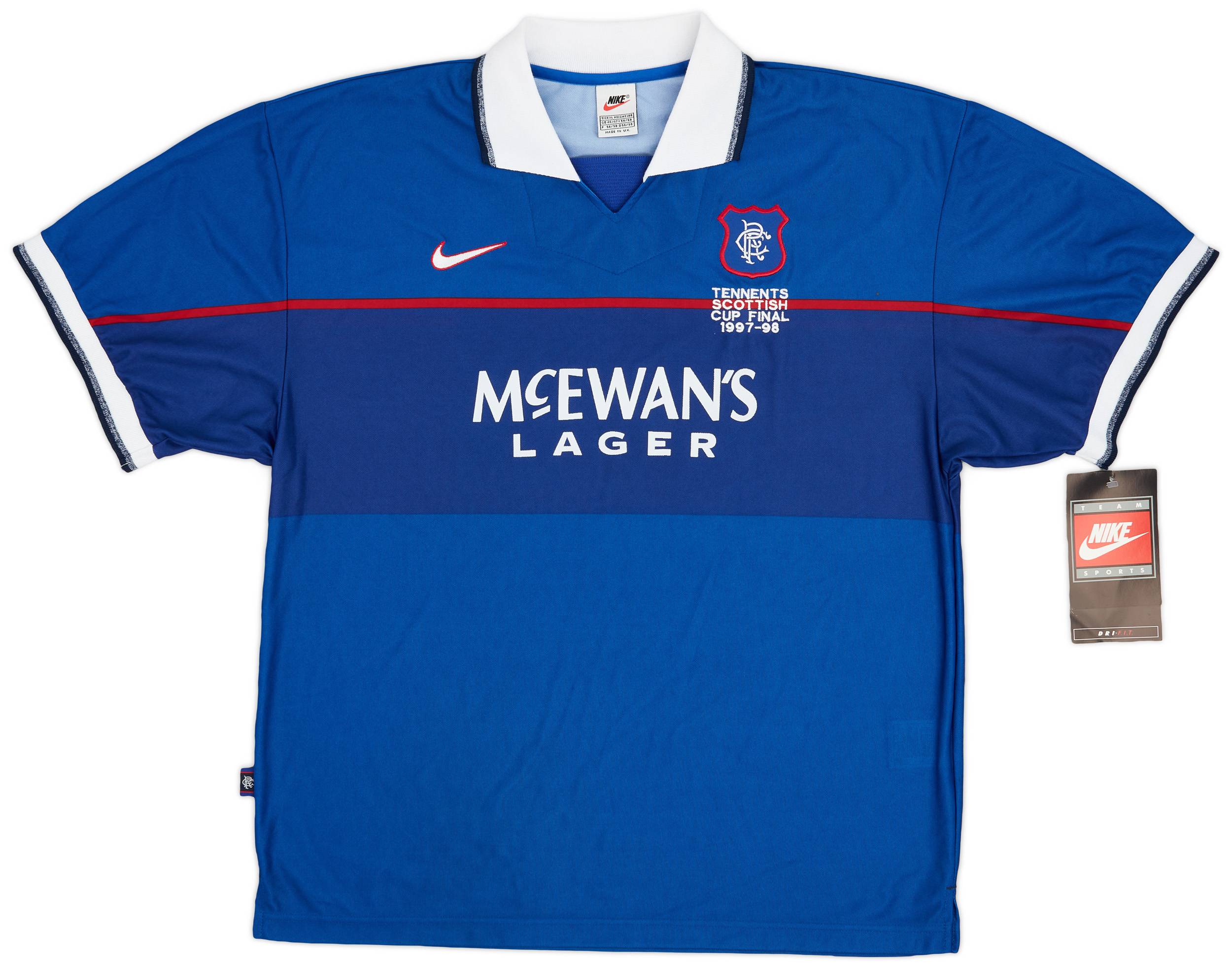1997-99 Rangers "Scottish Cup Final 1998" Player Issue Home Shirt (XL)
