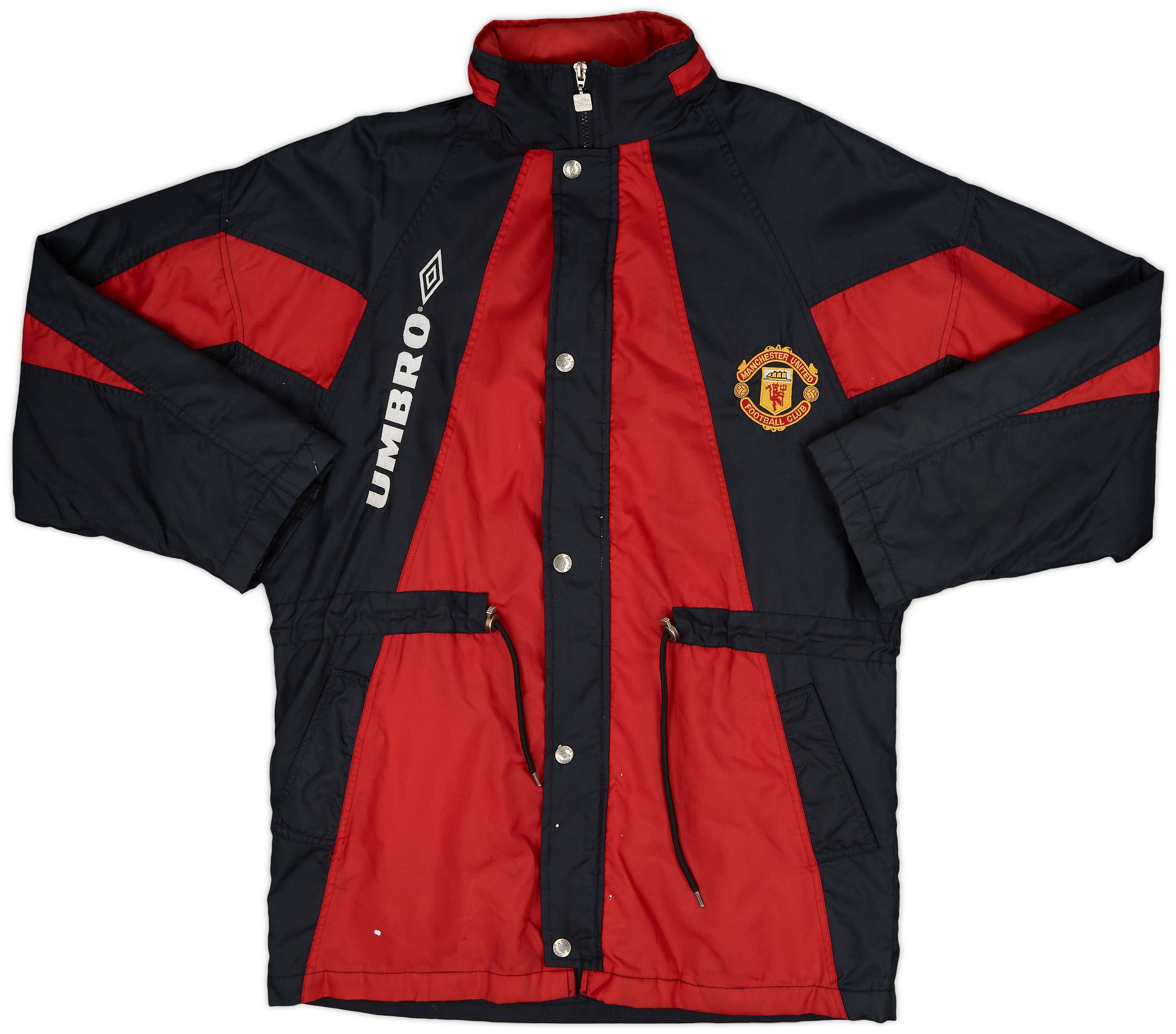 1992-93 Manchester United Umbro Padded Bench Coat - 8/10 - (S)