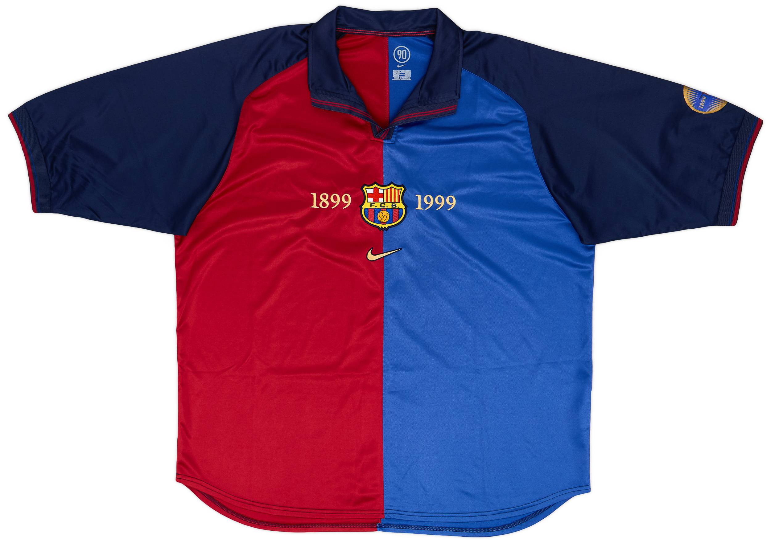 2004-05 Barcelona Nike Retro 1999-00 Centenary Home Shirt - 7/10 - (XL)