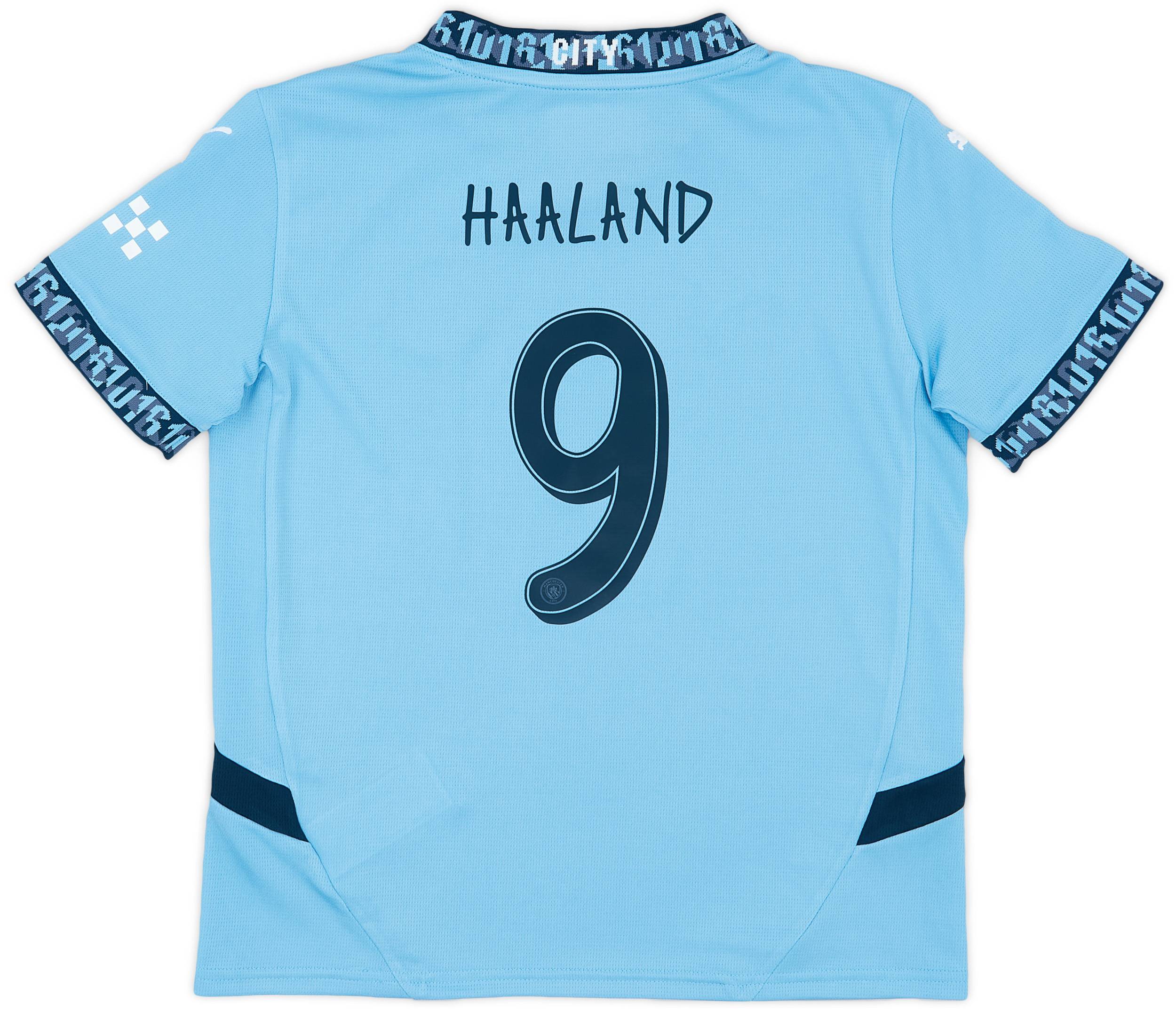 HAALAND 9 水色シャツ 2024-25 Manchester City Home Shirt Haaland #9 (KIDS)