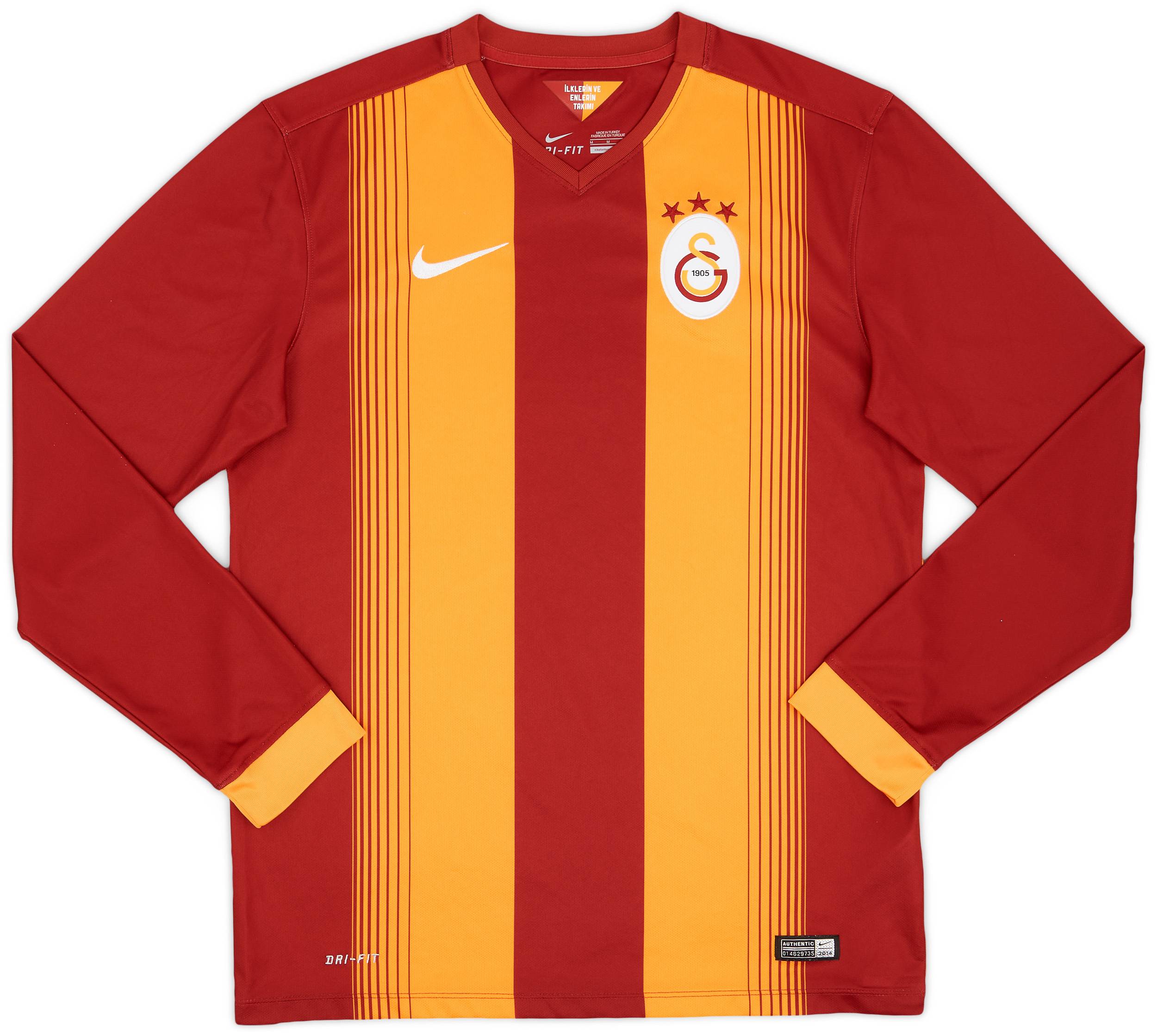 2014-15 Galatasaray Home L/S Shirt - 9/10 - (M)