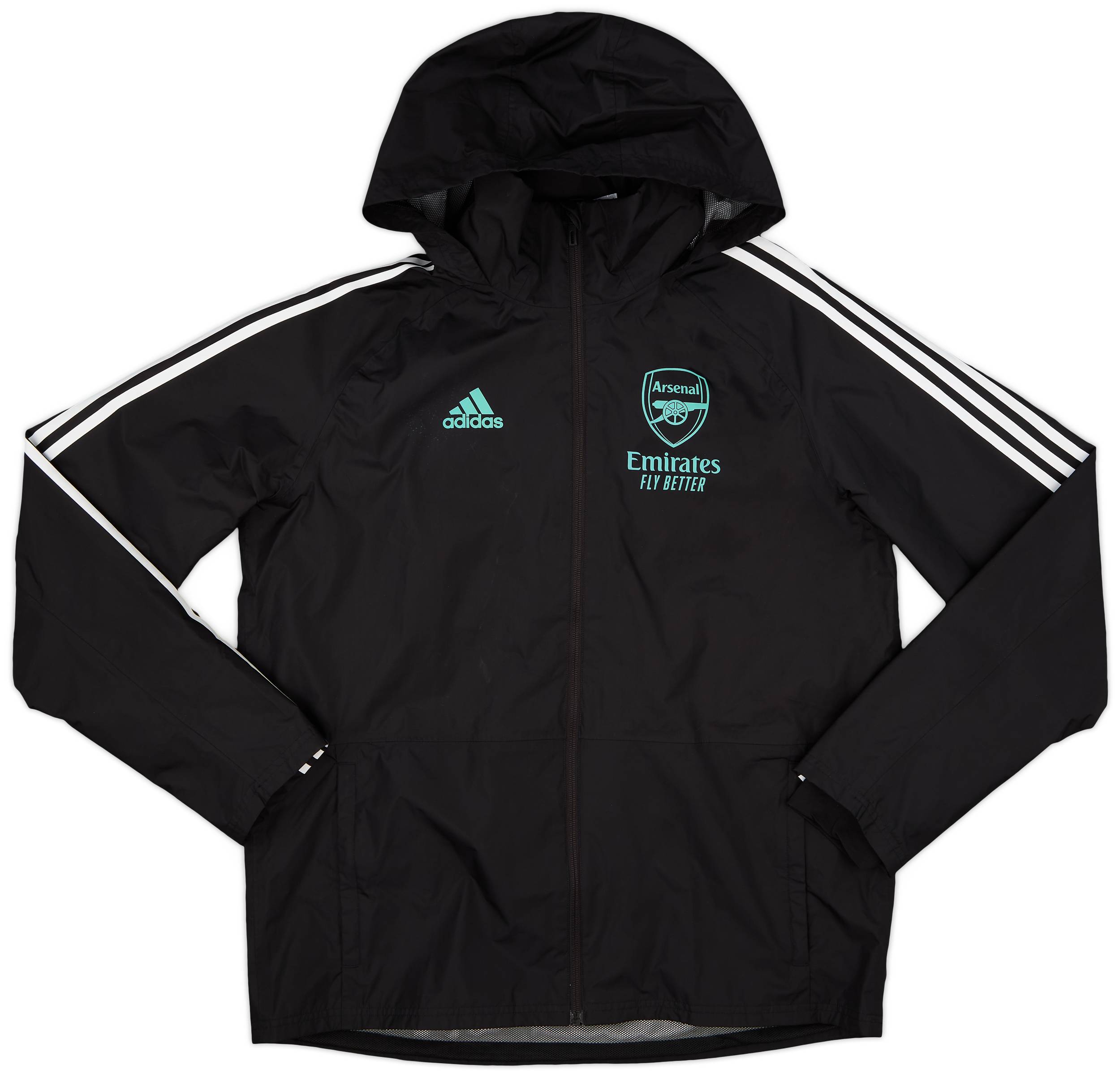 2021-22 Arsenal adidas Hooded Rain Jacket - 8/10 - (L)
