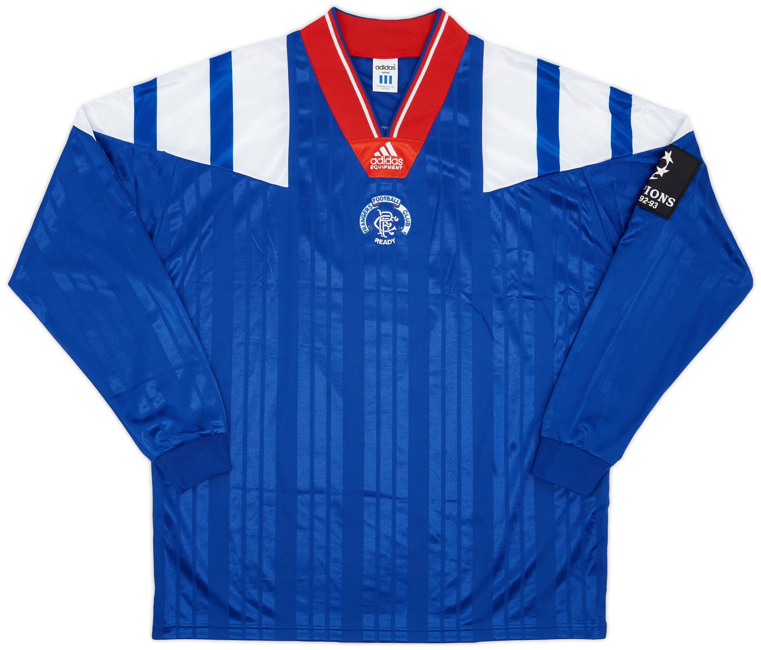 1992-93 Rangers Match Issue Champions League Home Shirt #7