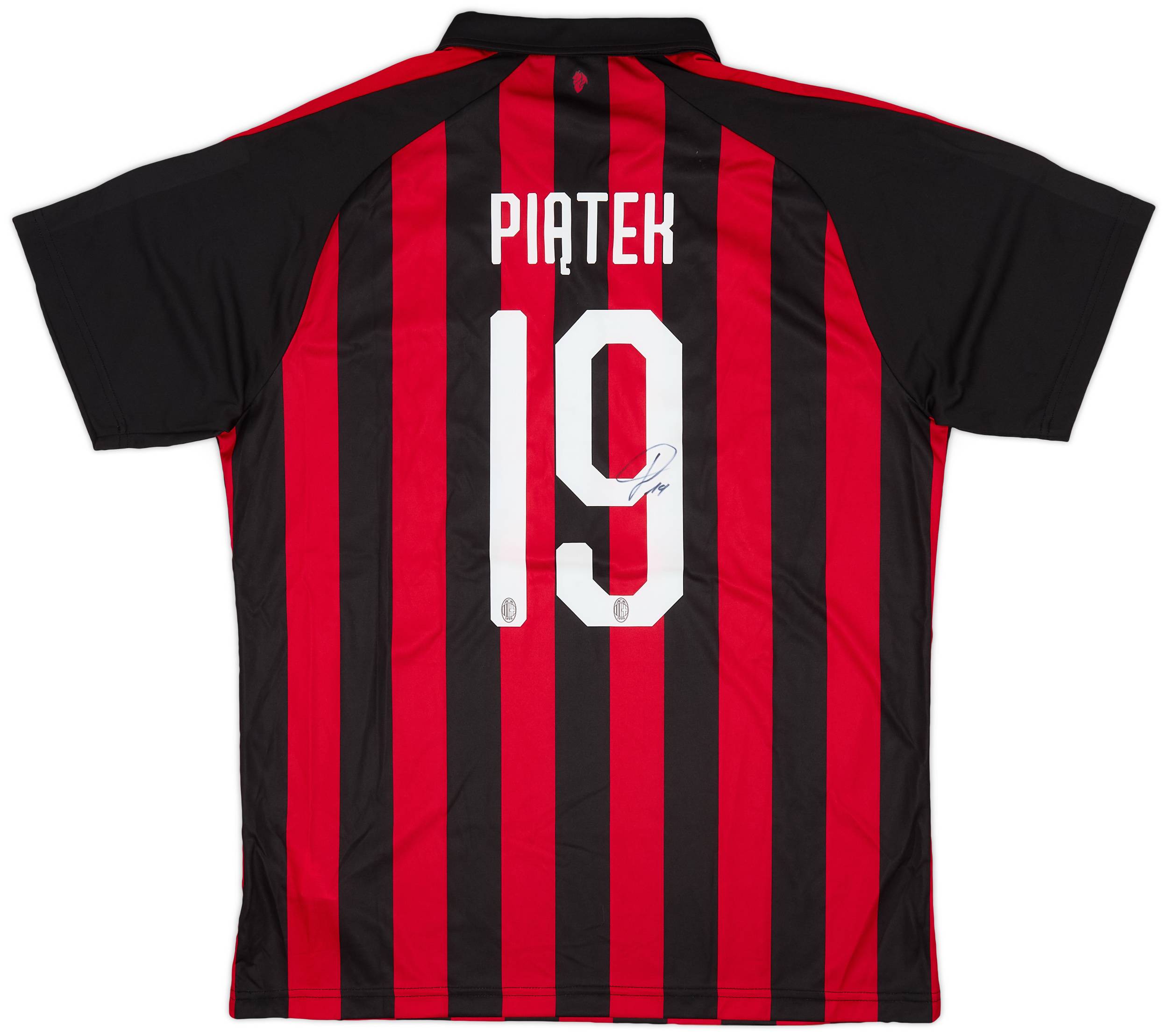 2018-19 AC Milan Signed Home Shirt Piatek #19 (XL)