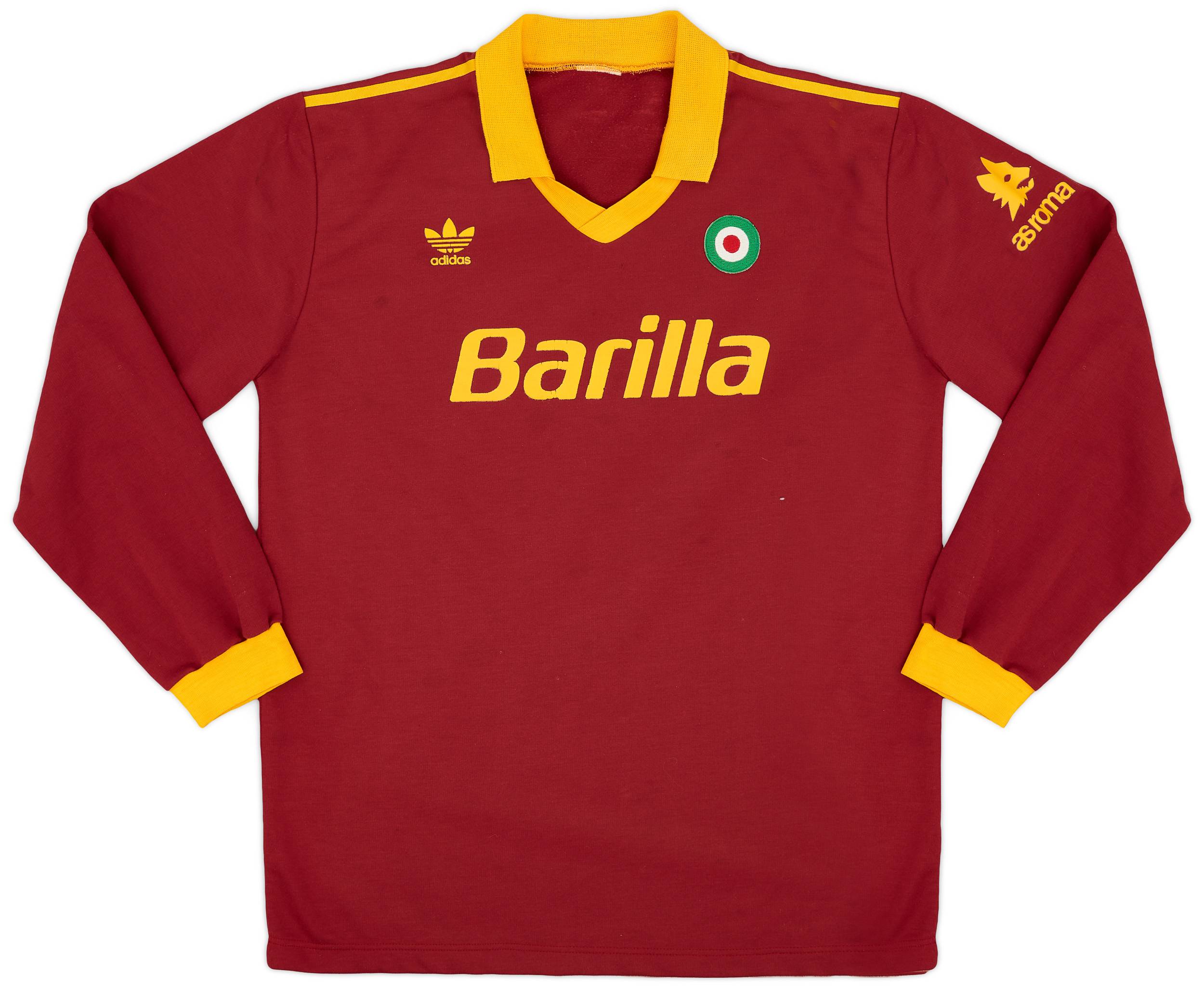 1991-92 Roma Home L/S Shirt - 7/10 - (L)