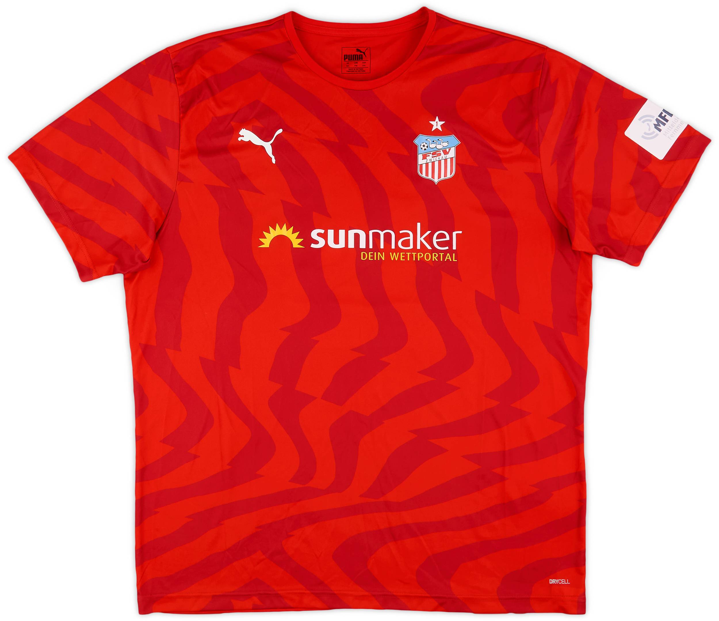 2019-20 FSV Zwickau Home Shirt Frick #19 - 9/10 - (XXL)