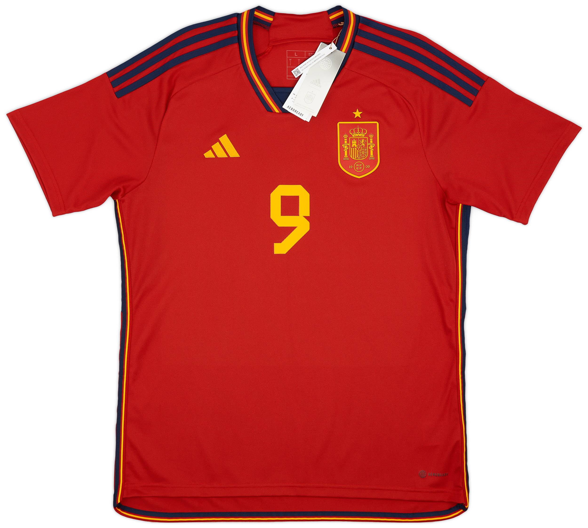 2022-23 Spain Home Shirt Gavi #9