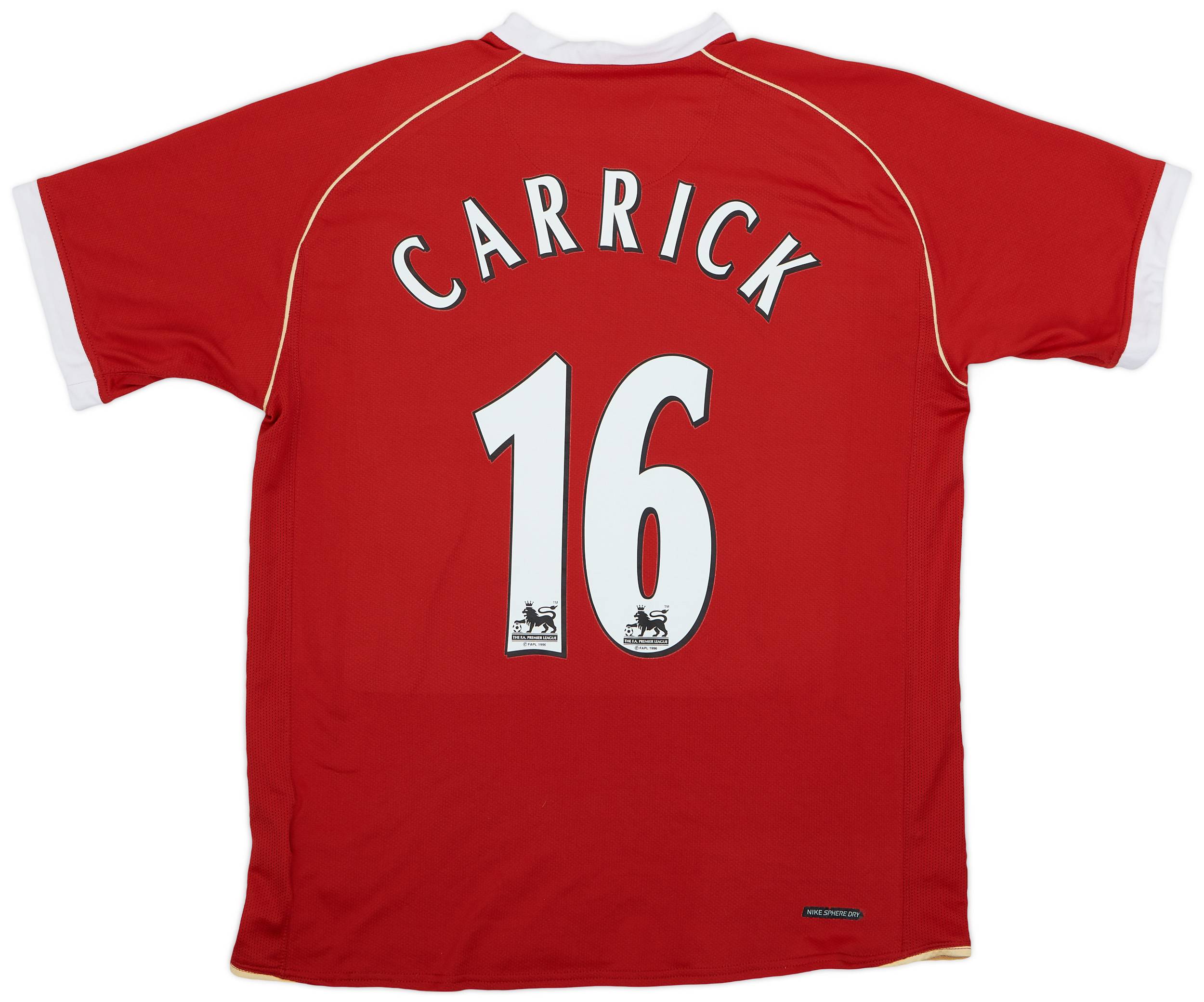 2006-07 Manchester United Home Shirt Carrick #16 - 8/10 - (M)