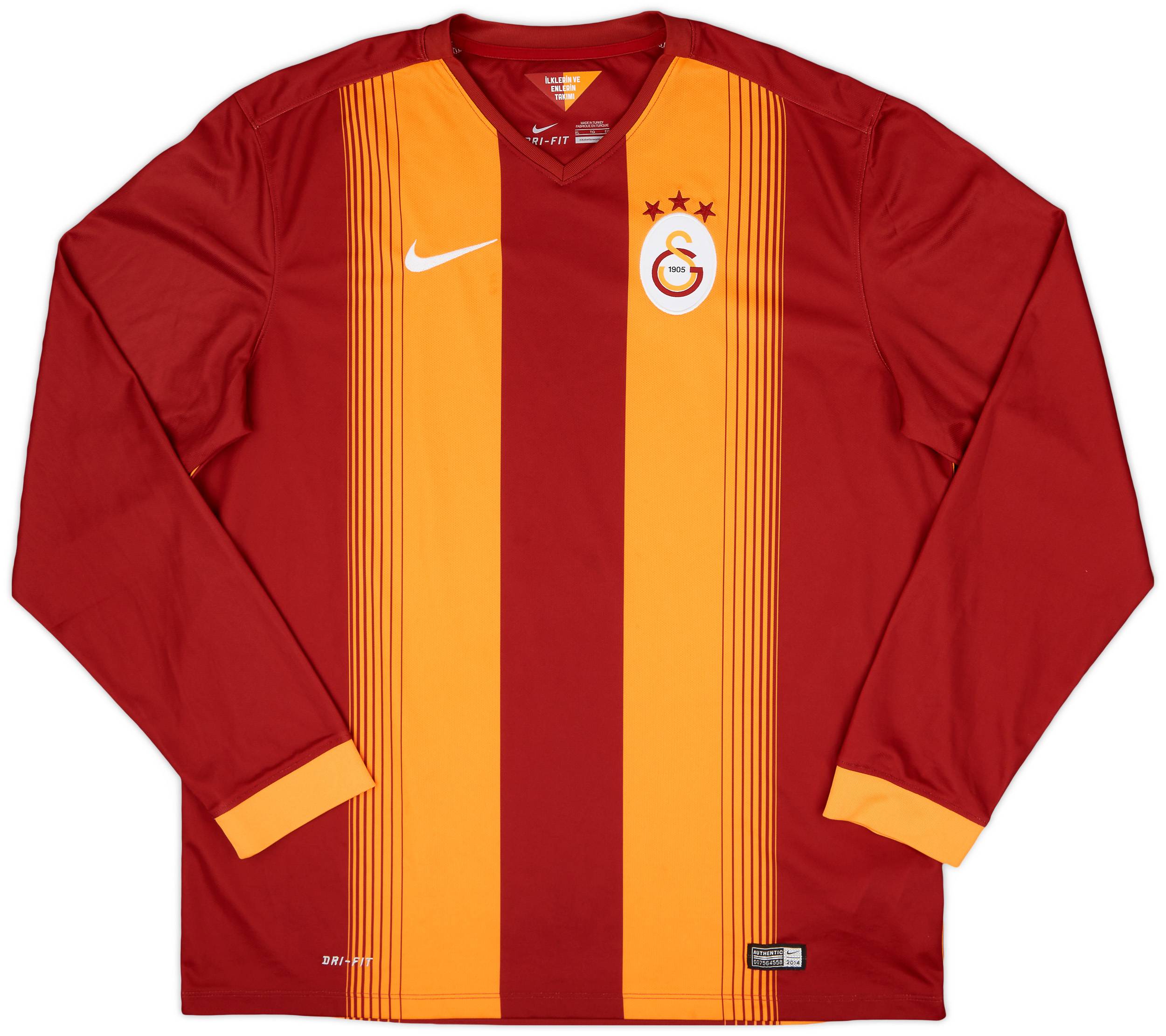 2014-15 Galatasaray Home L/S Shirt - 9/10 - (XL)