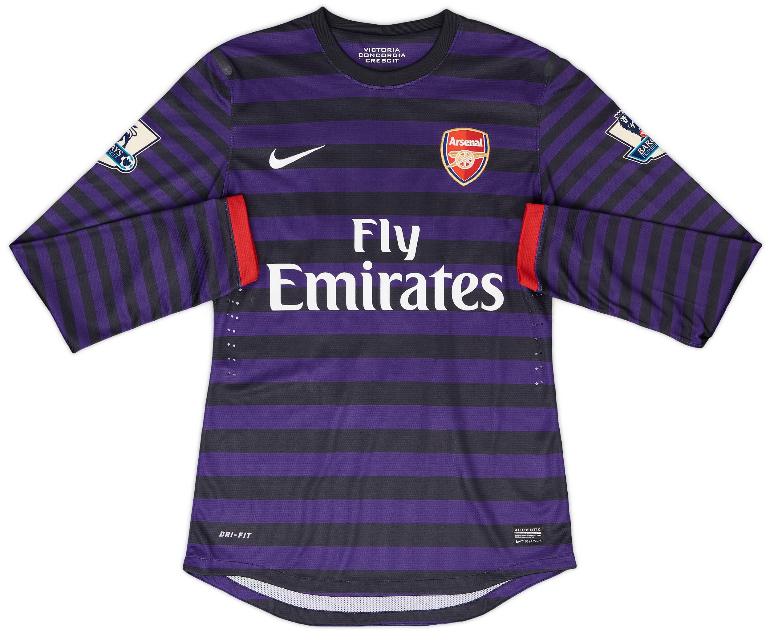 2012-13 Arsenal Match Issue Away L/S Shirt Cazorla #19