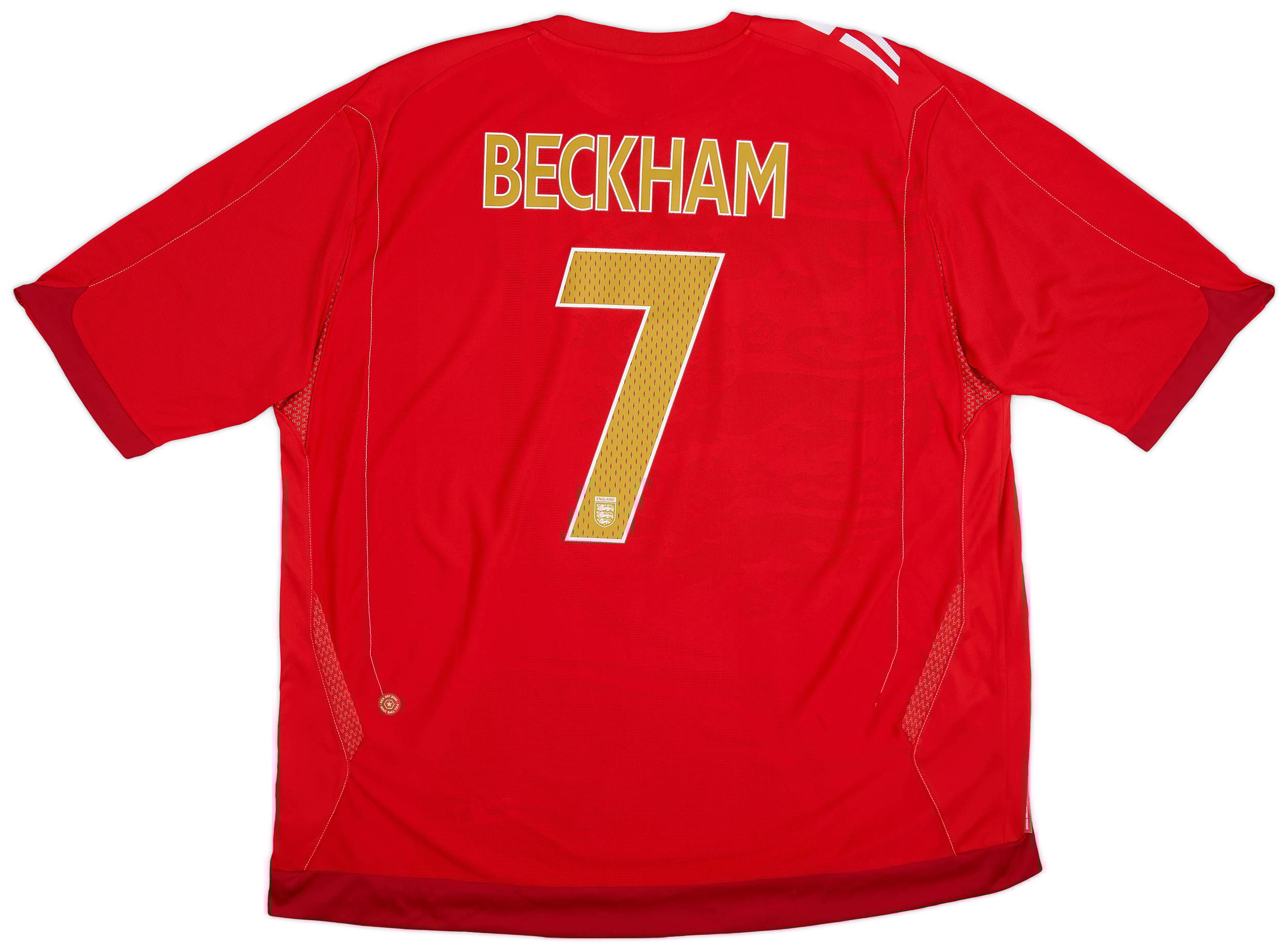 2006-08 England Away Shirt Beckham #7 - 9/10 - (3XL)
