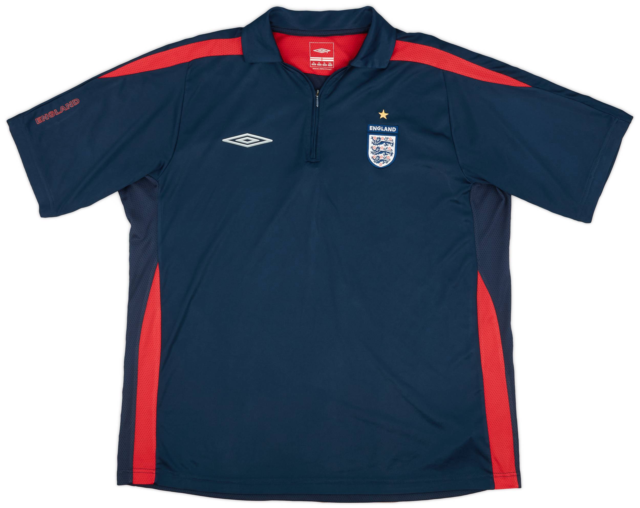 2006-07 England Umbro 1/4 Zip Training Shirt - 9/10 - (XL)