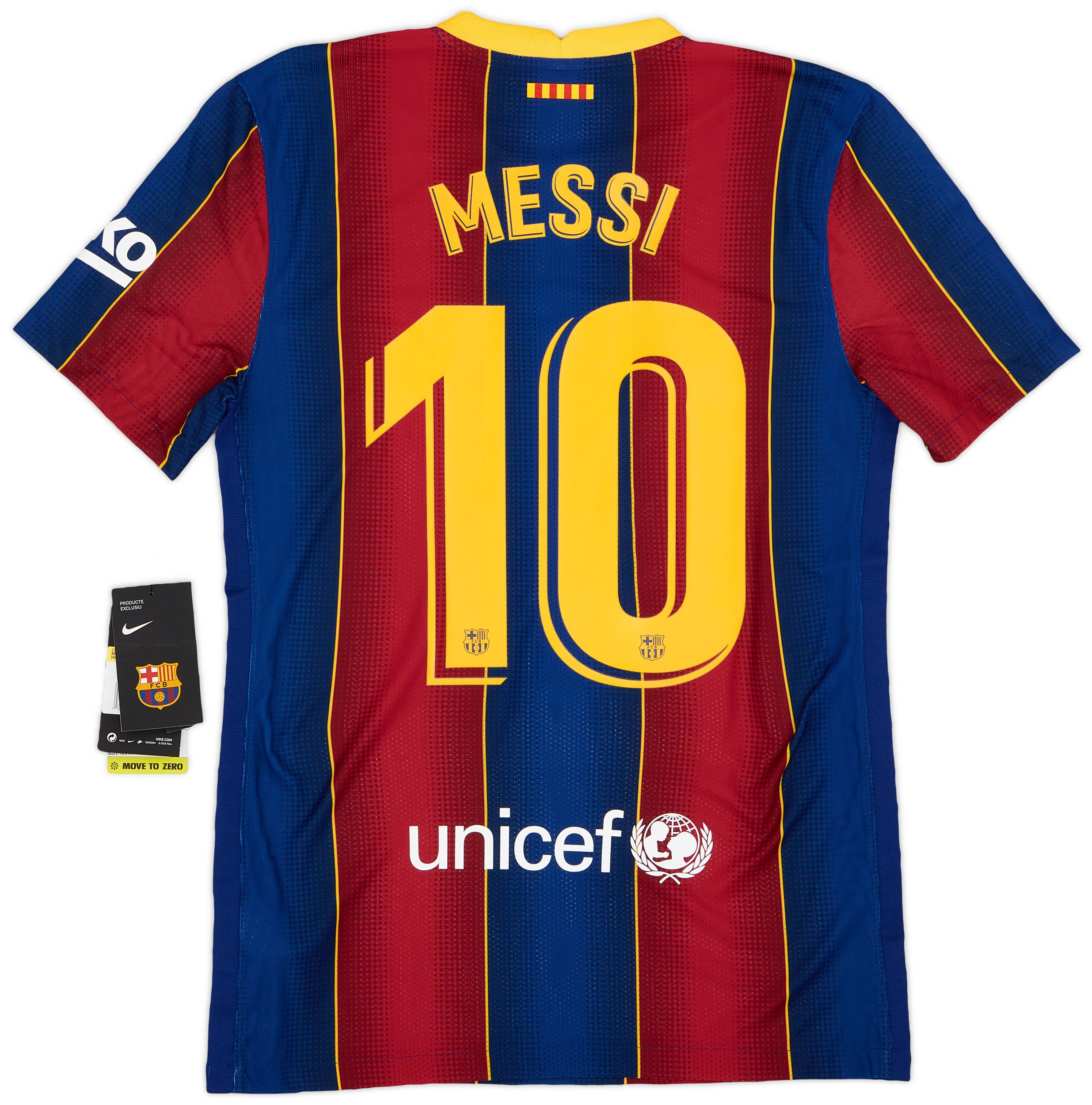 2020-21 Barcelona Authentic Home Shirt Messi #10 (S)