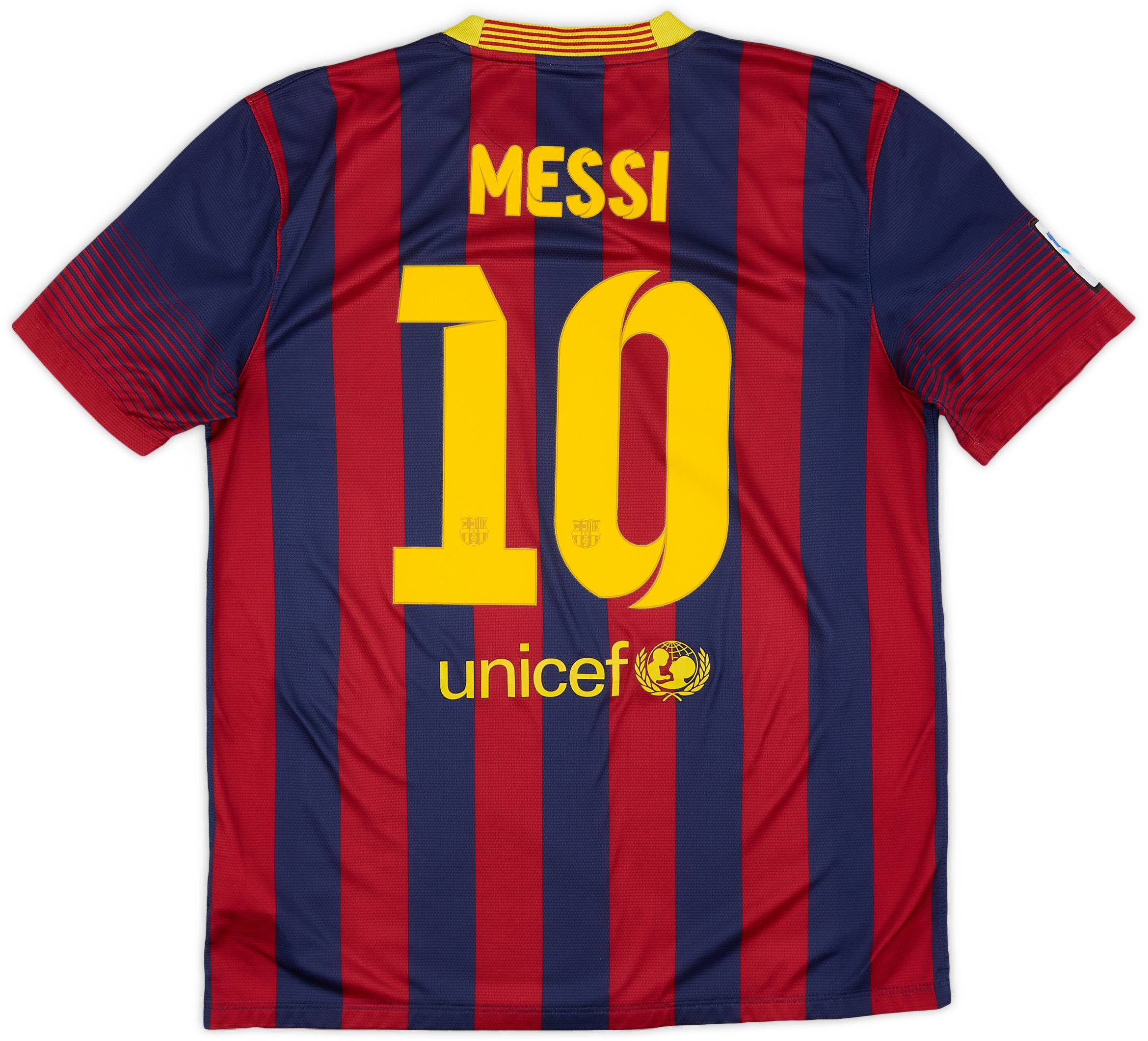 2013-14 Barcelona Home Shirt Messi #10 - 8/10 - (L)