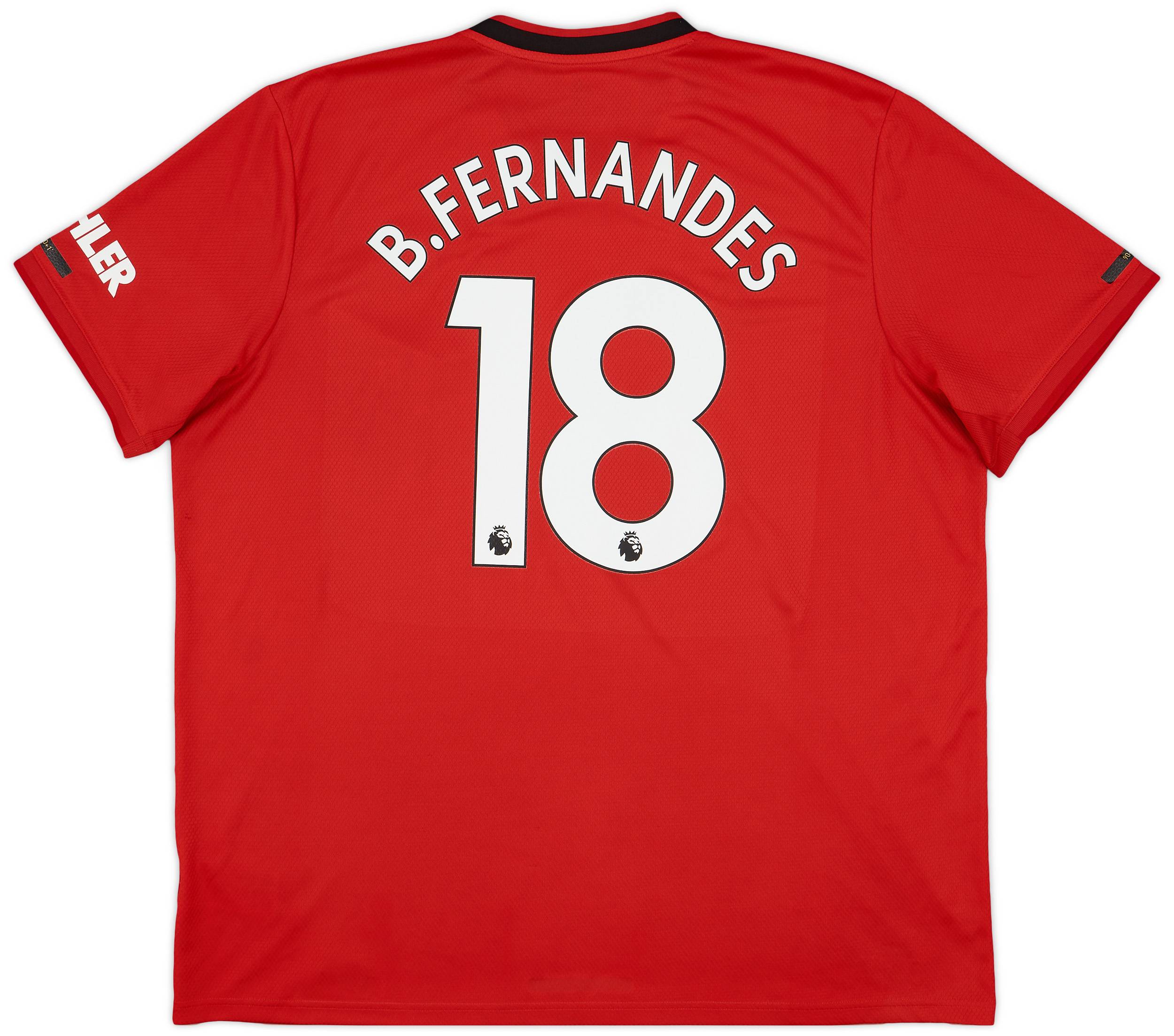 2019-20 Manchester United Home Shirt B.Fernandes #18 - 6/10 - (XXL)