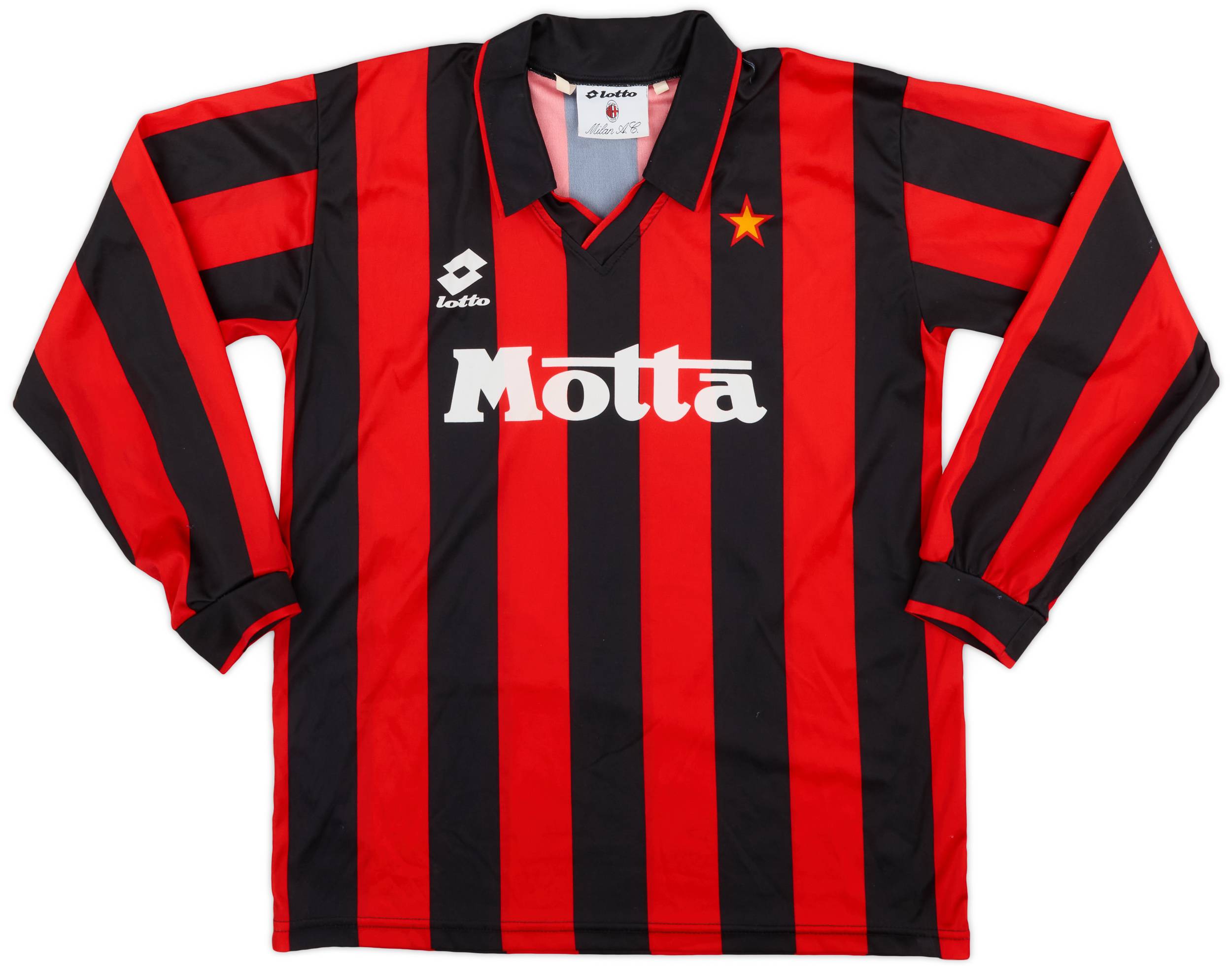 1993-94 AC Milan Home L/S Shirt - 6/10 - (XXXL.Boys)