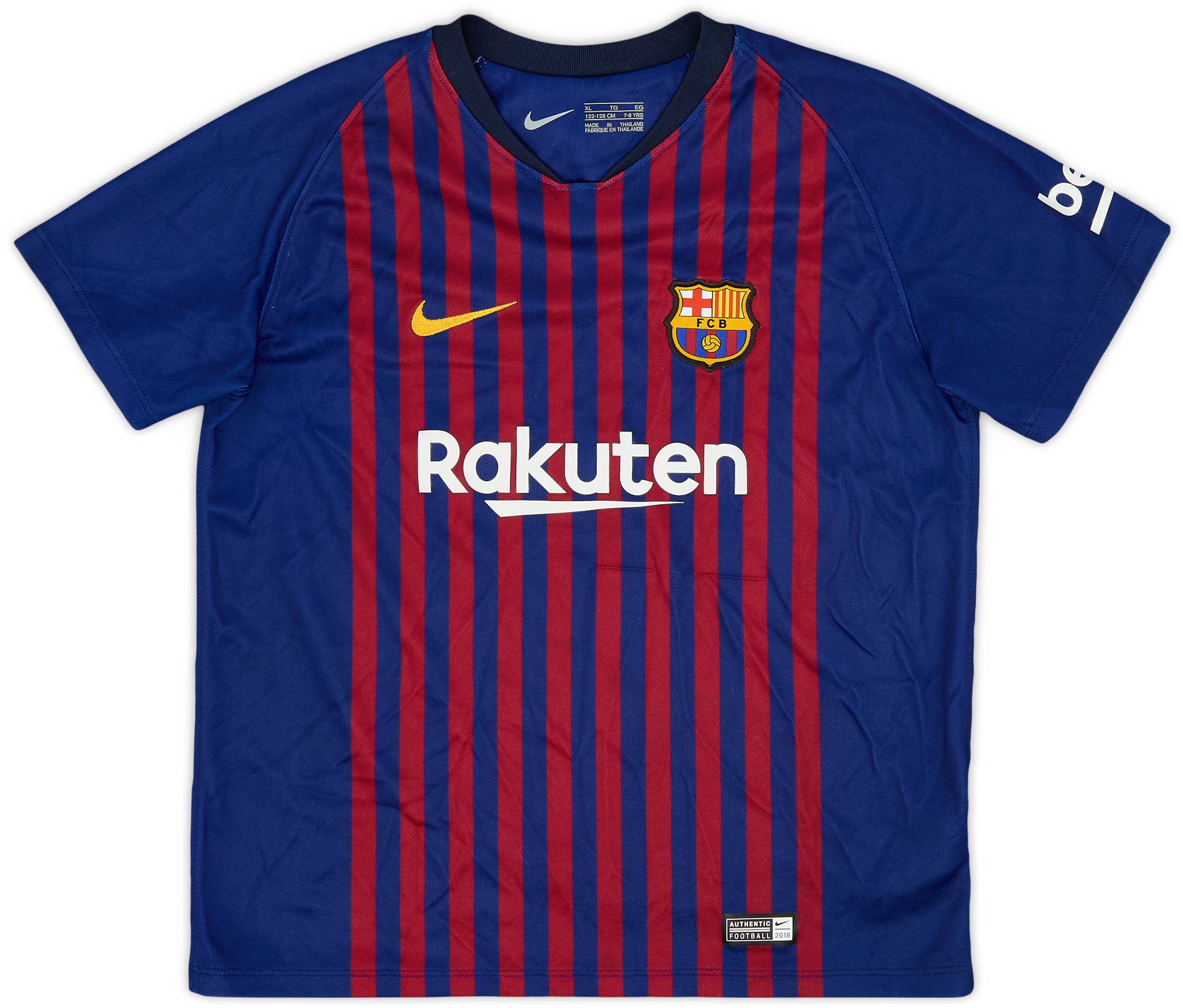 2018-19 Barcelona Home Shirt - 9/10 - (7-8 Years)