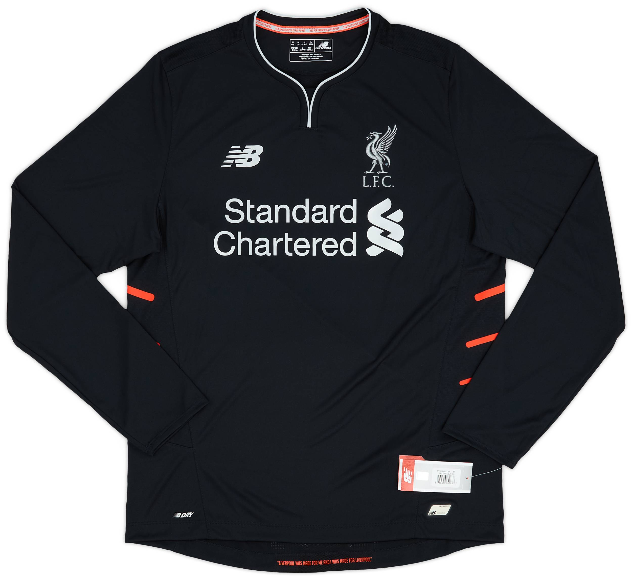 2016 17 Liverpool Away L S Shirt M