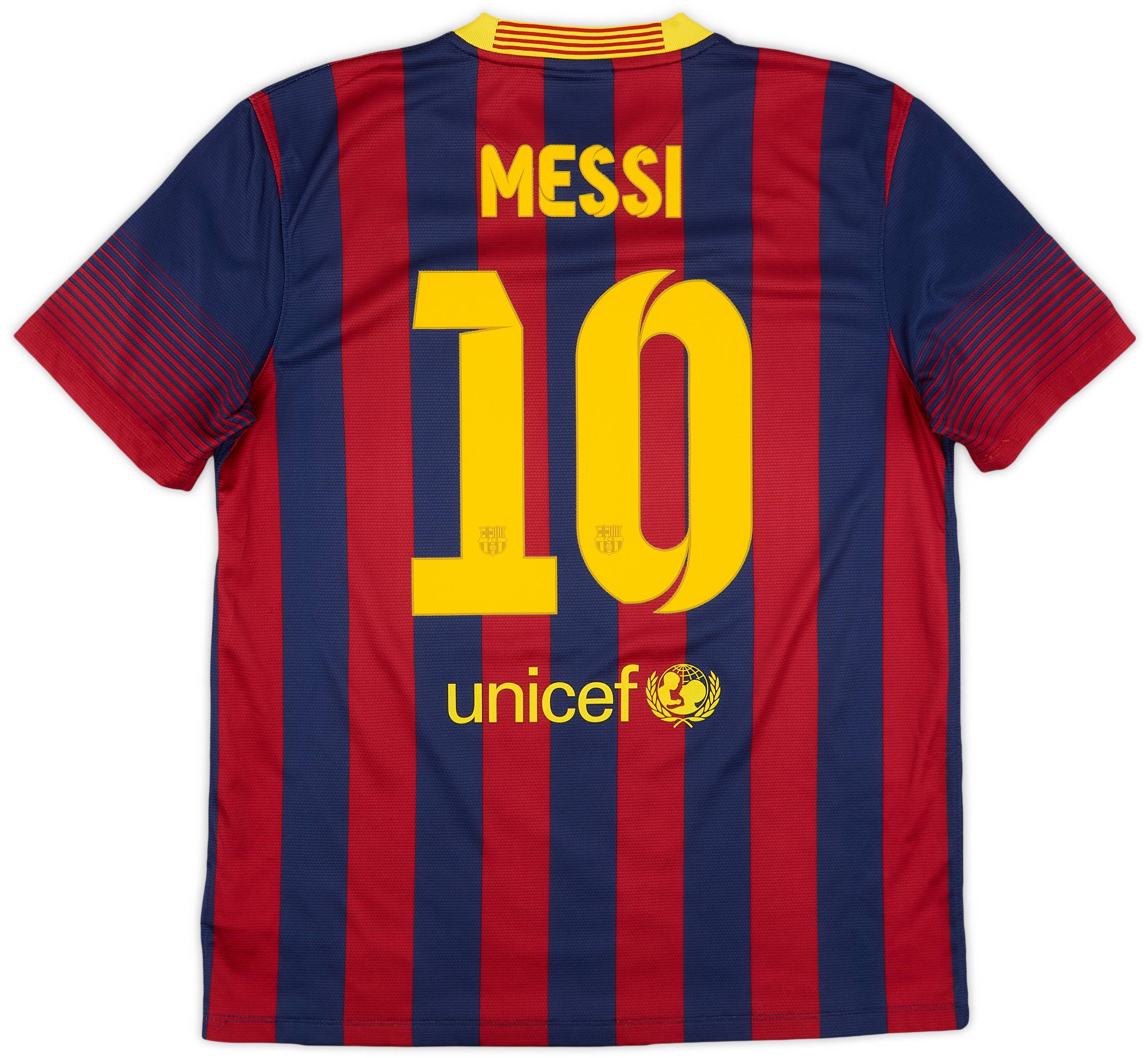 2013-14 Barcelona Home Shirt Messi #10 - 8/10 - (L)