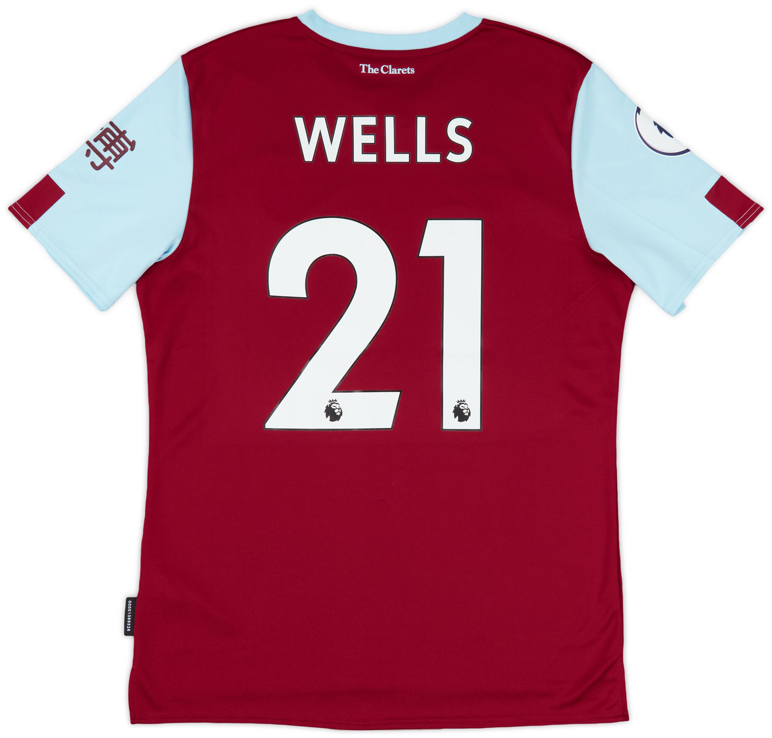 2019-20 Burnley Home Shirt Wells #21 - 9/10 - (M)