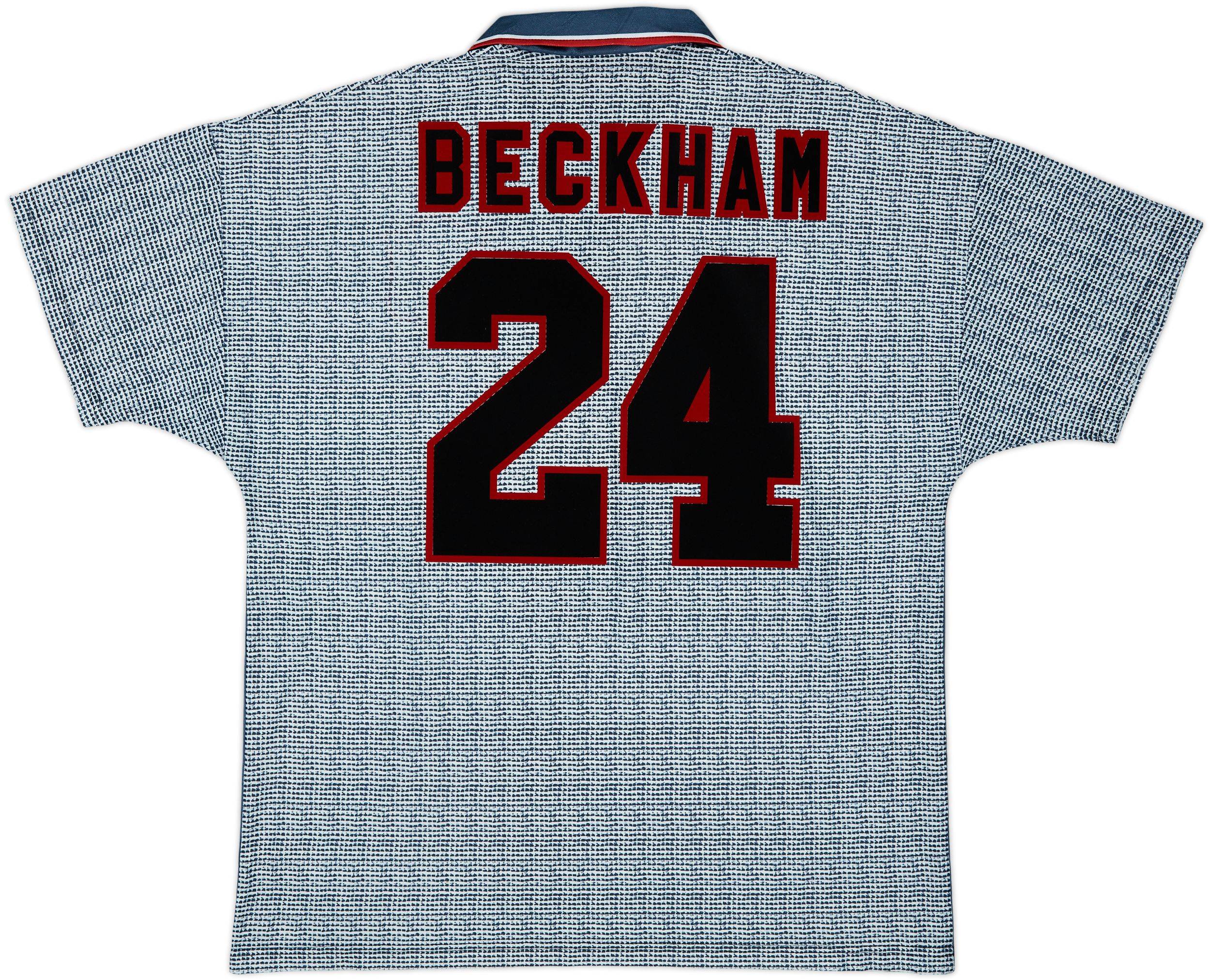 1995-96 Manchester United Away Shirt Beckham #24 - 9/10 - (XL)