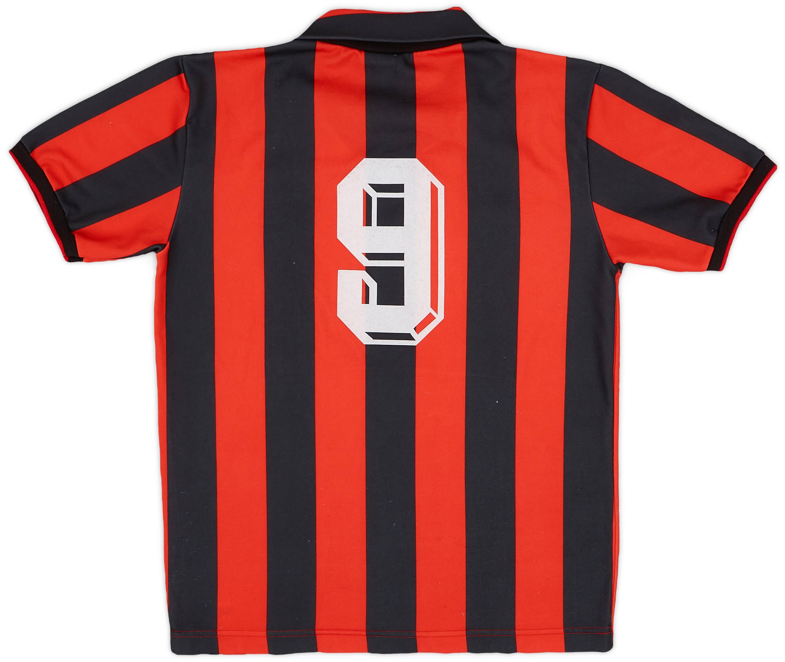 1990-91 AC Milan Home Shirt #9 - 8/10 - (S)