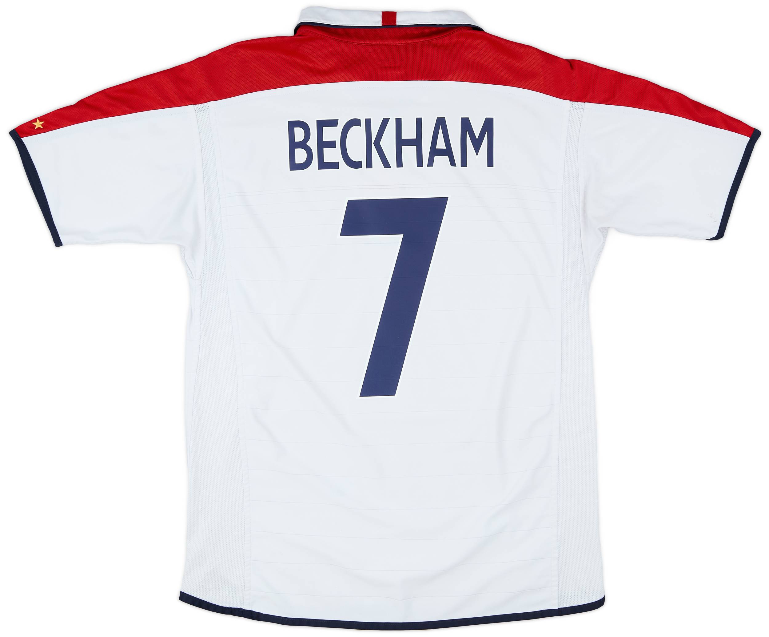 2003-05 England Home Shirt Beckham #7 - 6/10 - (L)