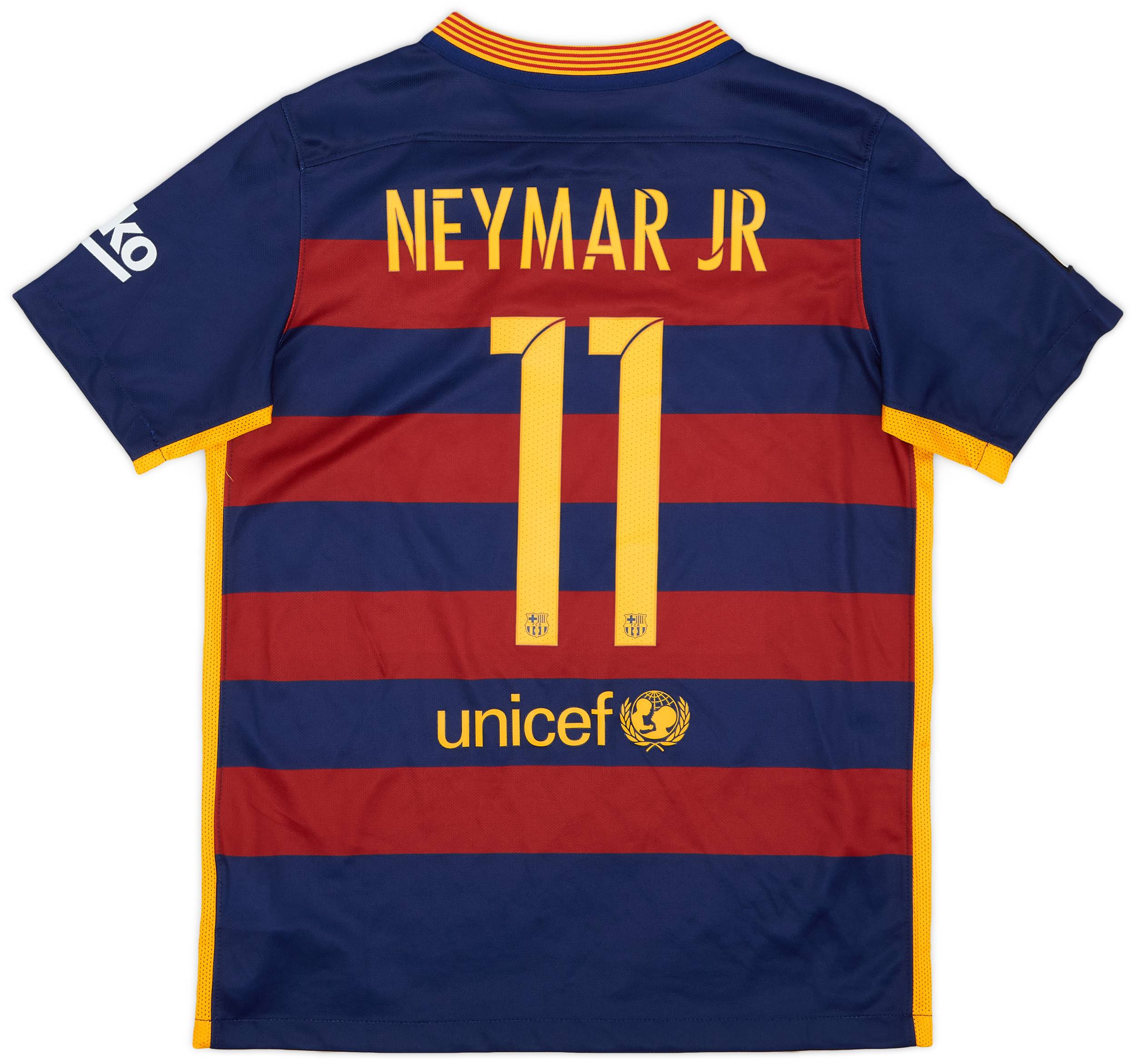 2015-16 Barcelona Home Shirt Neymar Jr #11 - 9/10 - (L.Boys)