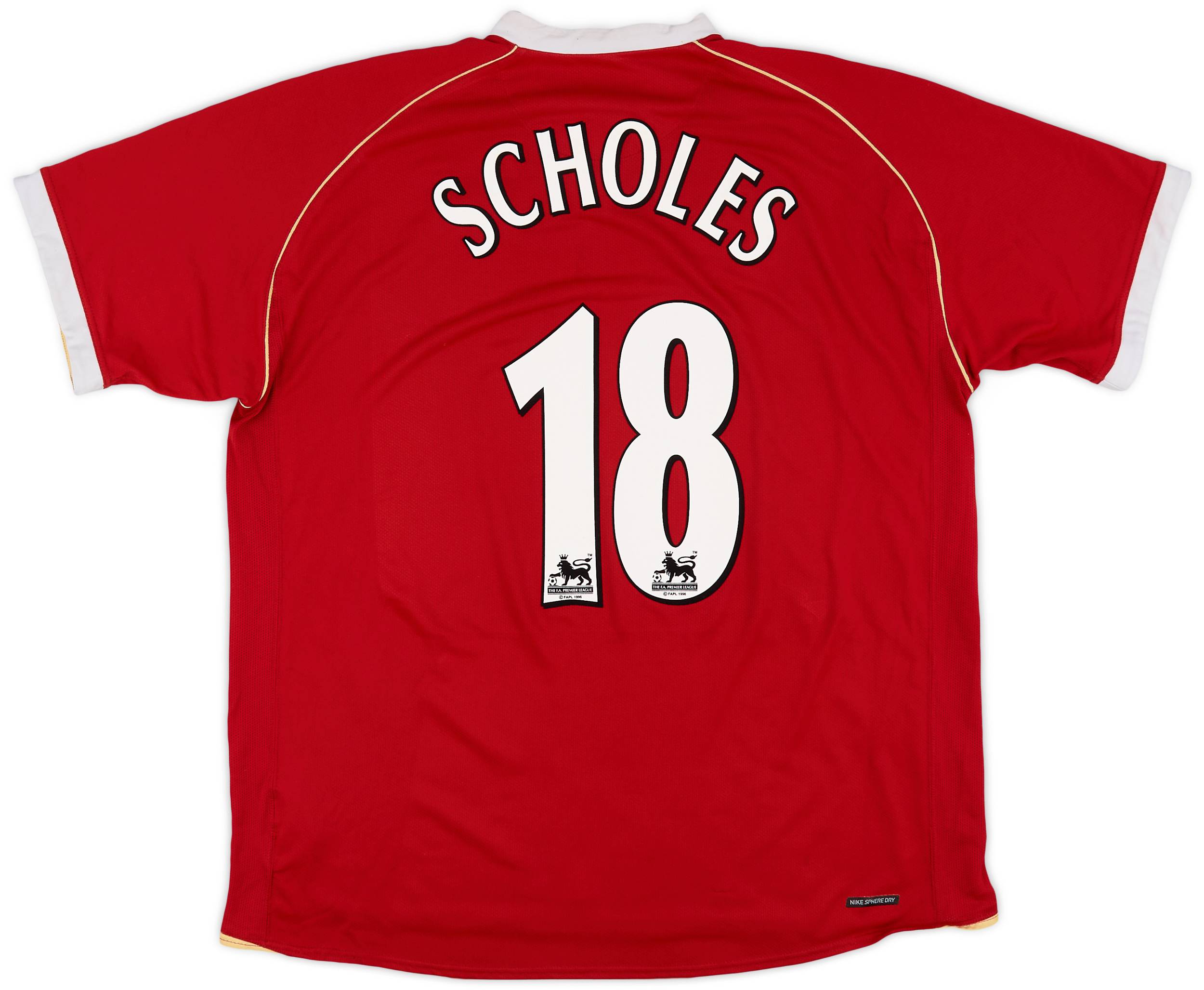 2006-07 Manchester United Home Shirt Scholes #18 - 7/10 - (XXL)