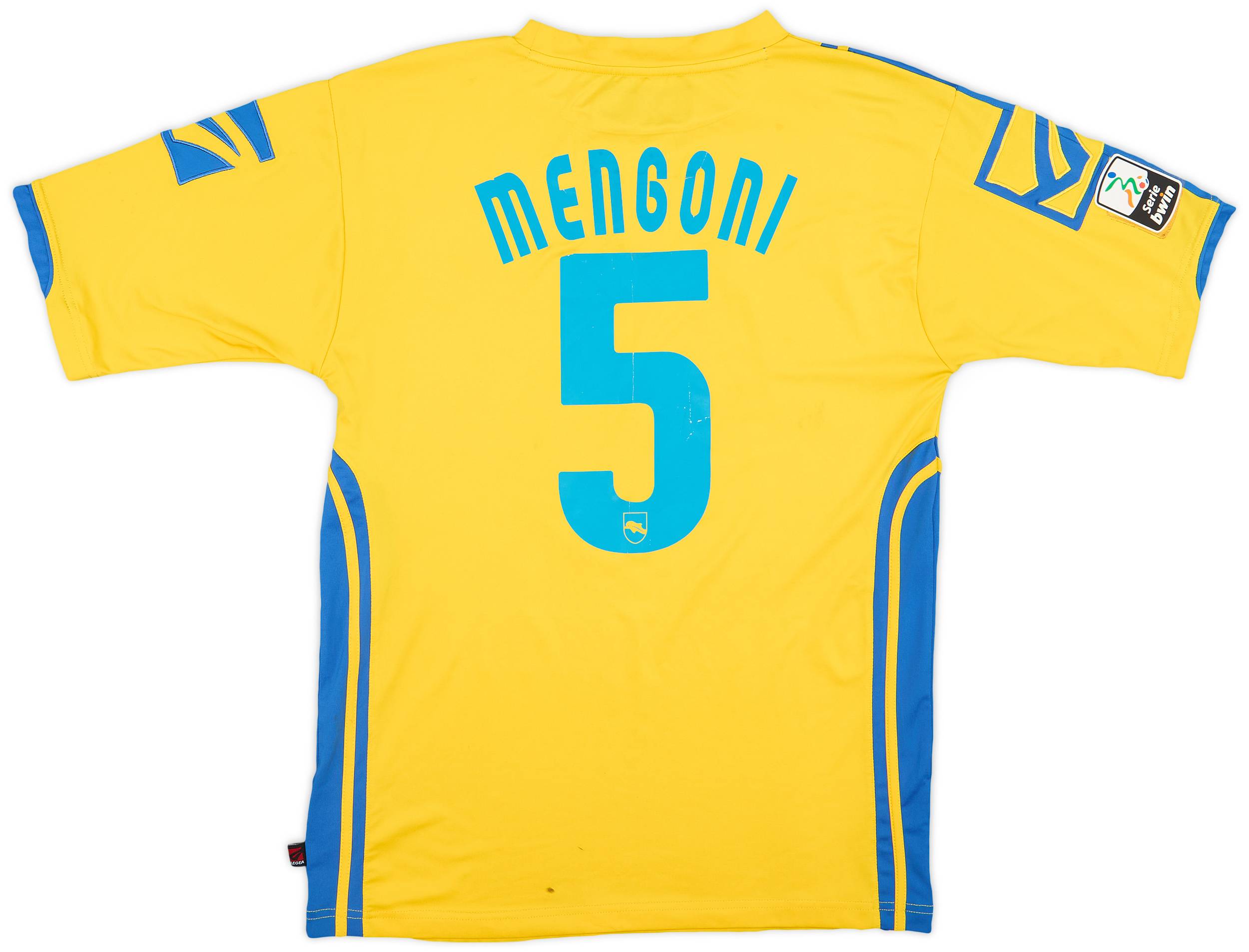 2010-11 Pescara Match Issue Away Shirt Mengoni #5