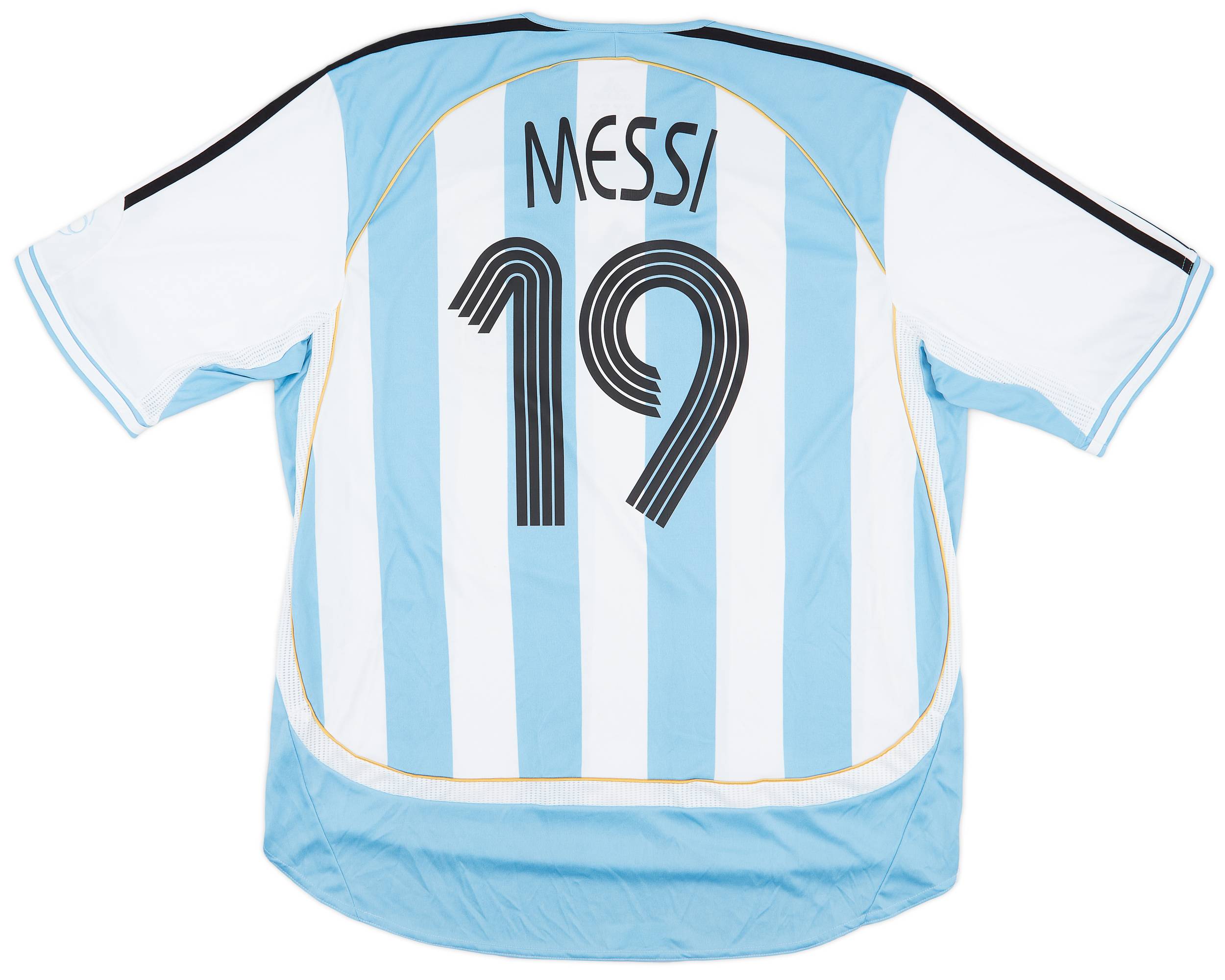 ウェア 07/08 Messi Argentina National Uniform 2005-07 Argentina Home Shirt Messi #19 - 8/10 - (XL)