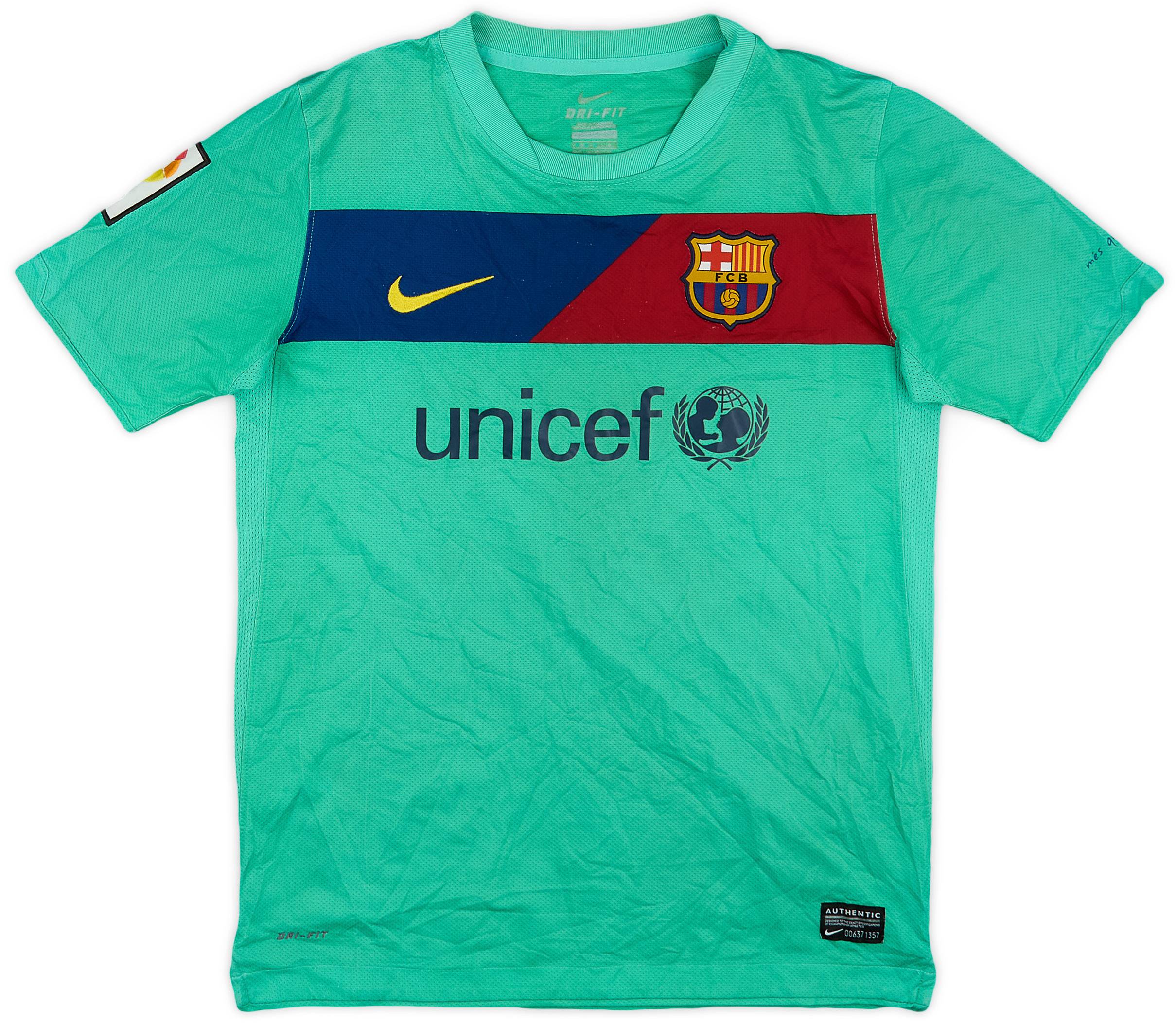 2010-11 Barcelona Away Shirt - 7/10 - (M.Boys)