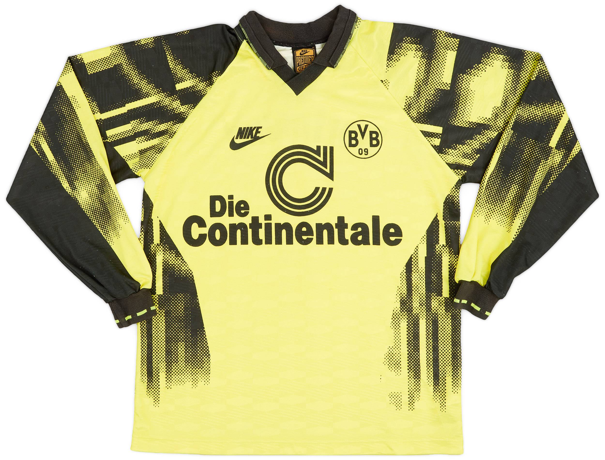 1992-93 Borussia Dortmund Home L/S Shirt - 9/10 - (M)