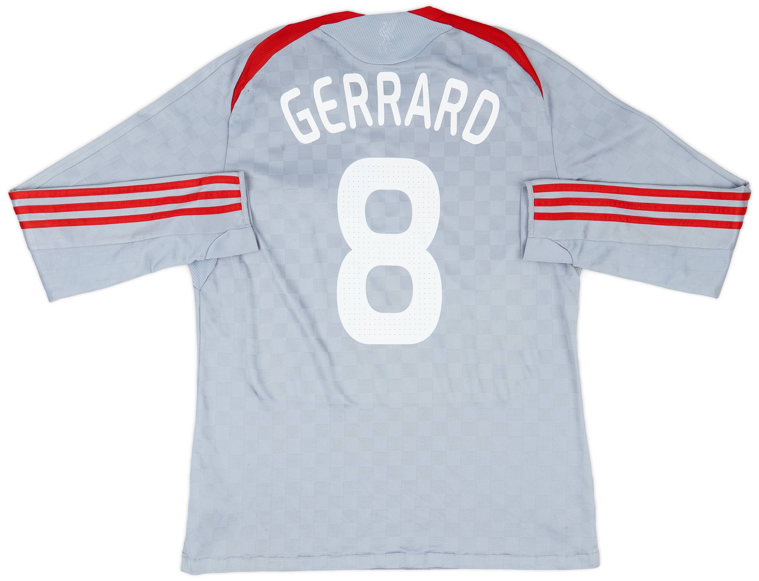 人気のクリスマスアイテムがいっぱい！ - #8 Gerrard Shirt L/S Away Liverpool 2008-09 7/10 (L) - ウェア