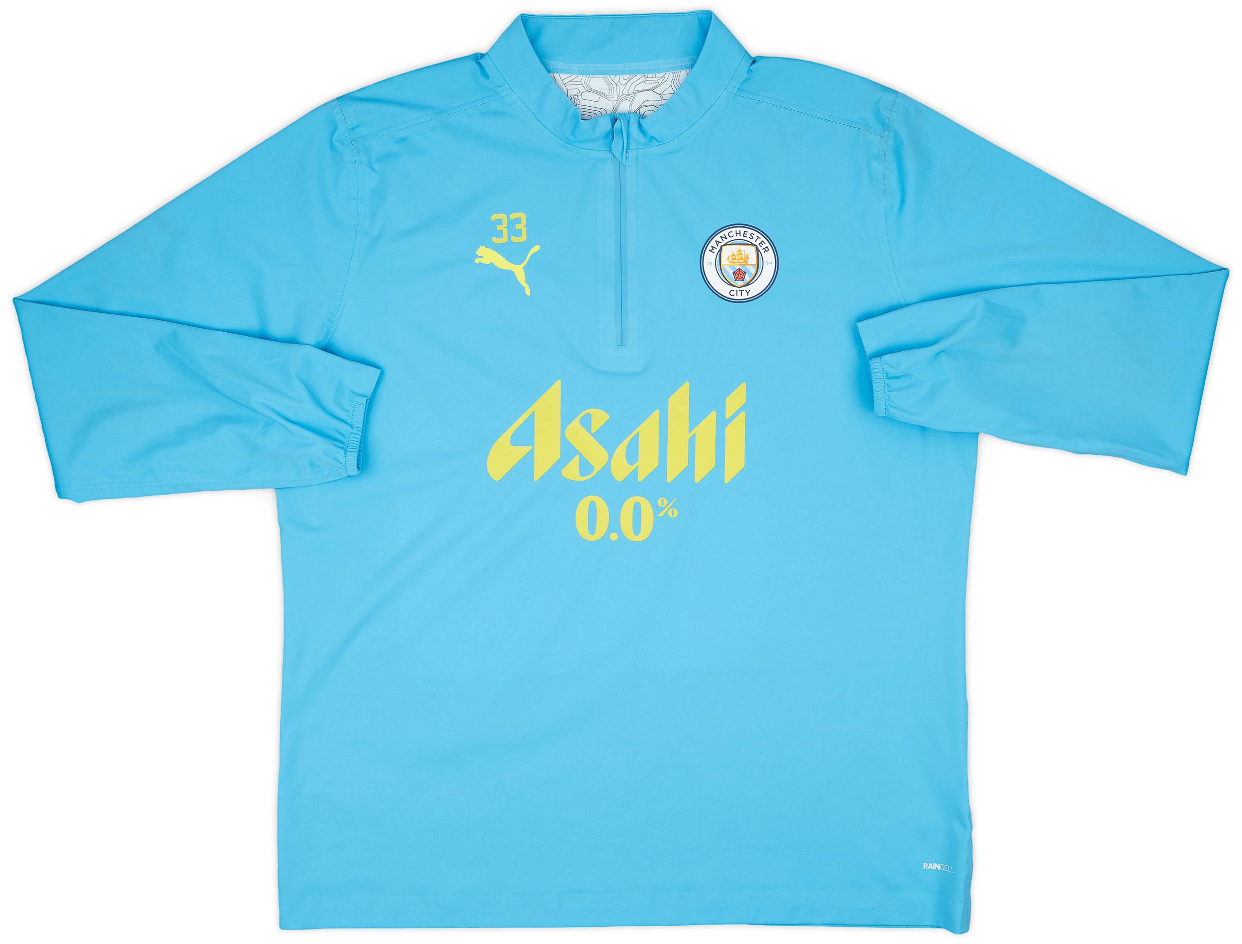 2024-25 Manchester City Player Issue 1/4 Zip Rain Top #33 (Carson) - 9/10 - (XL)