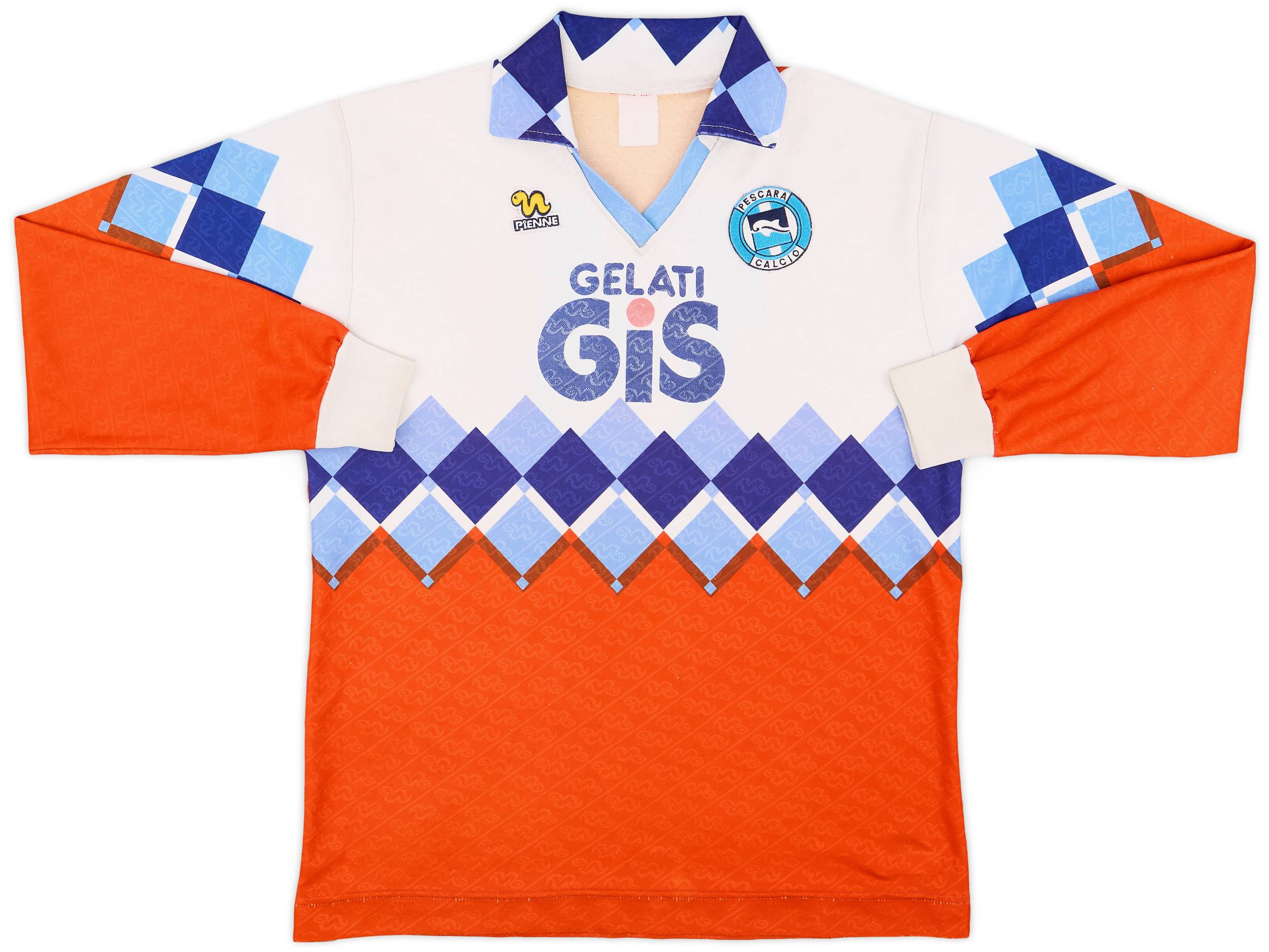 1992-93 Pescara Match Issue Third L/S Shirt #14