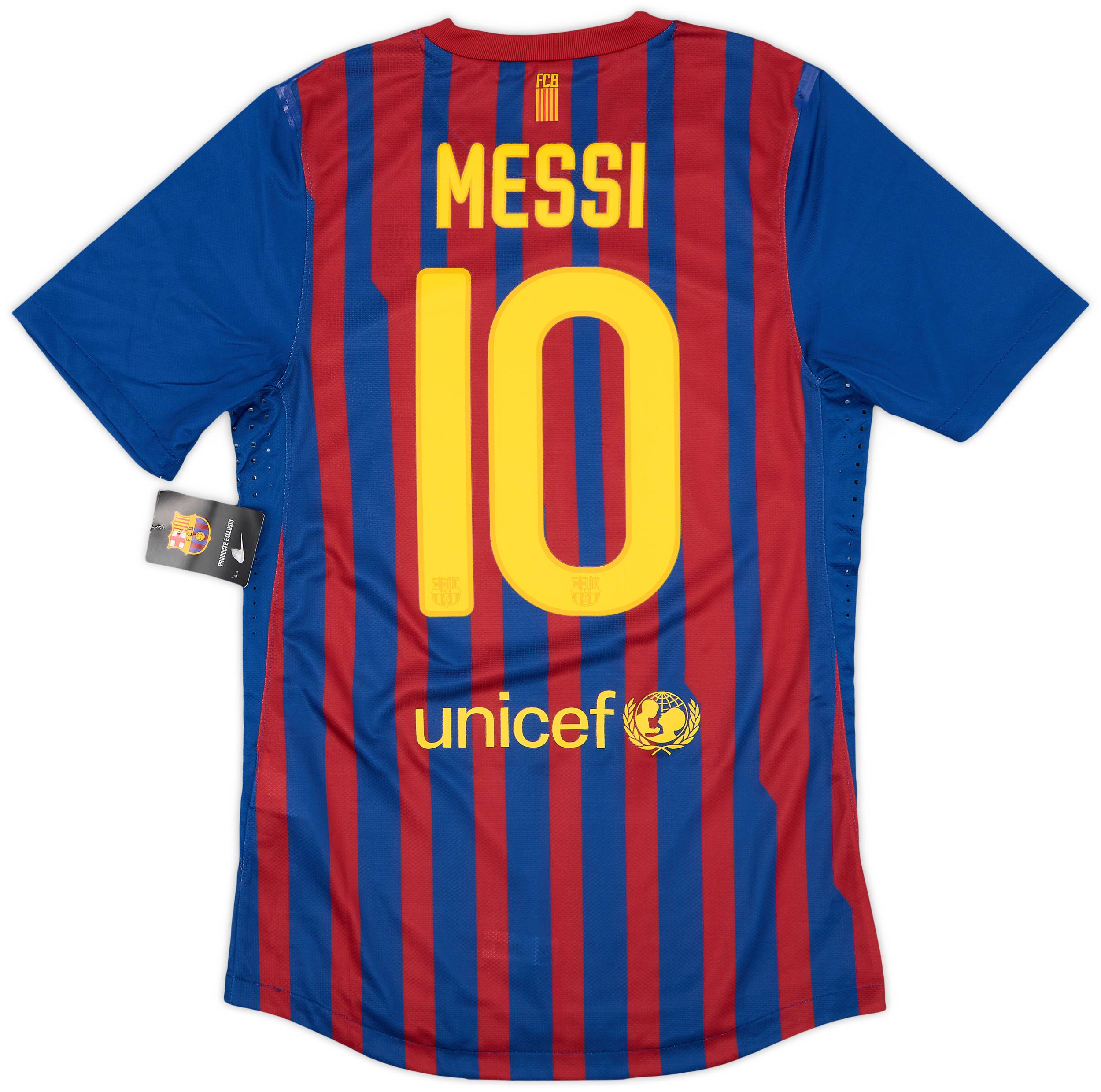 2011-12 Barcelona Player Issue Home Shirt Messi #10 (S)